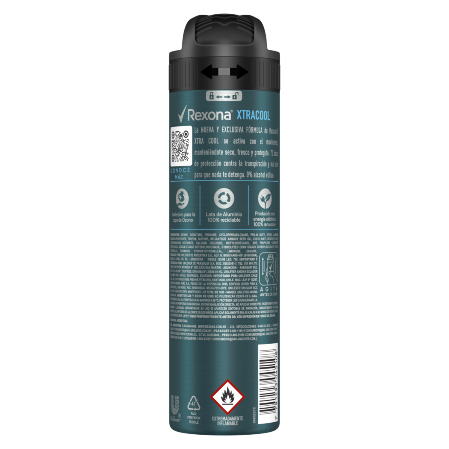 Desodorante En Aerosol Para Caballero Xtracool REXONA 150 Ml