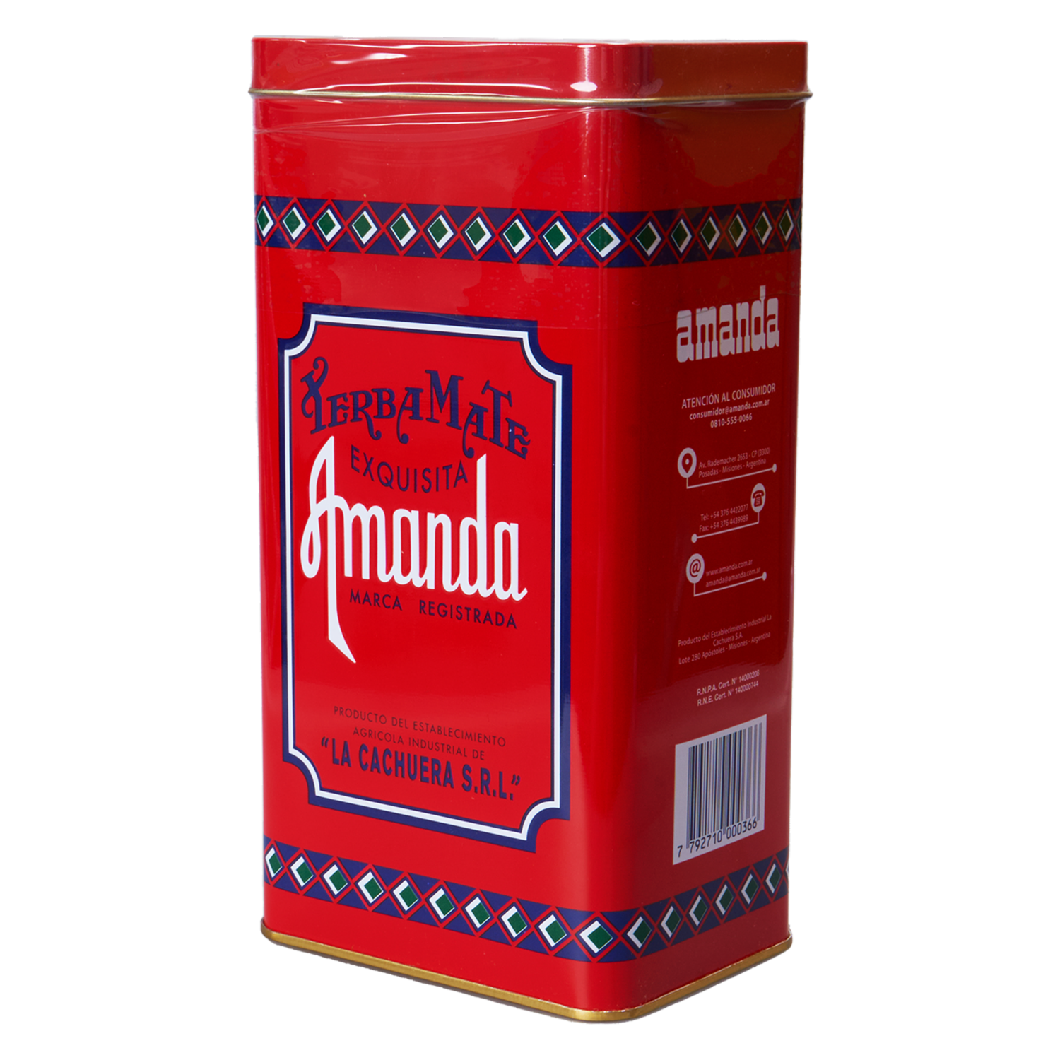 Yerba Mate Con Palo + Lata AMANDA 500 G