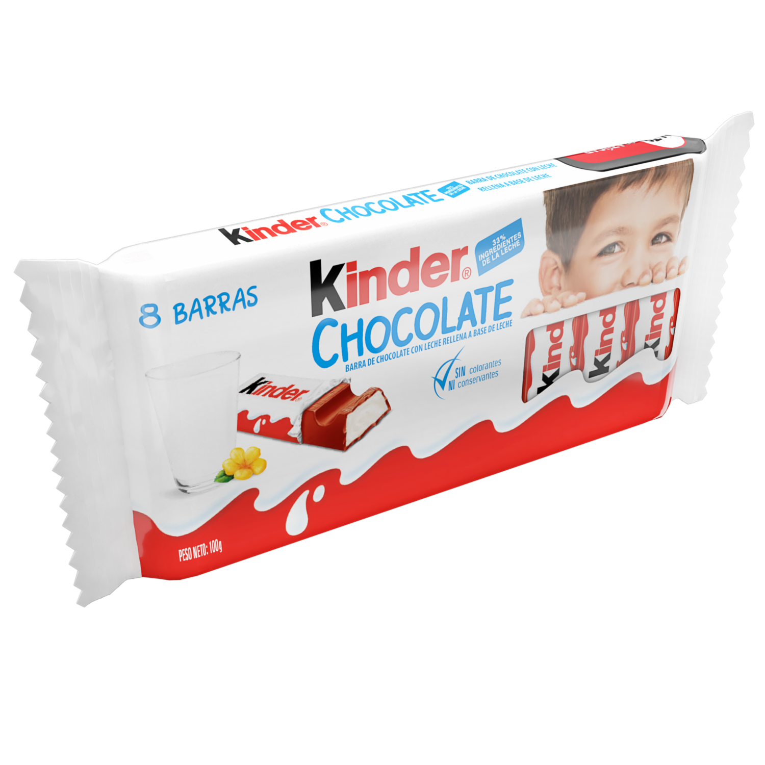 Chocolate En Barra 33% Ingredientes De La Leche KINDER 100 G
