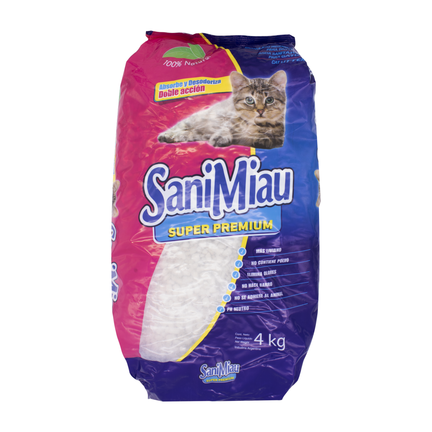 Piedras Sanitarias Para Gato SANI MIAU 4 Kg