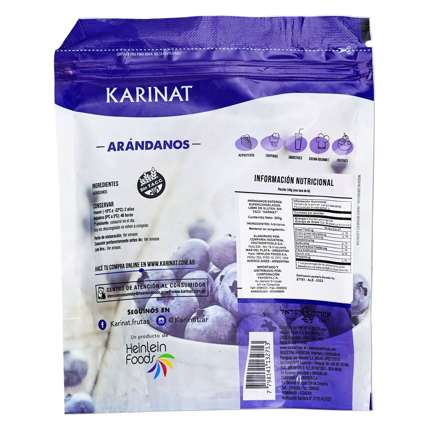 Arándanos Congelados KARINAT 300 G