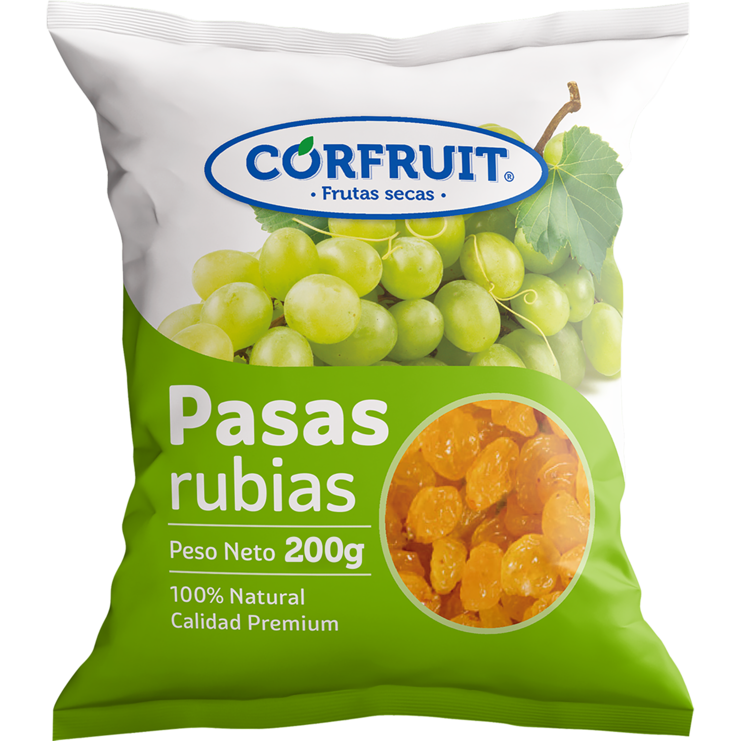Pasas Rubias 100% Natural Calidad Premium CORFRUIT 200 G