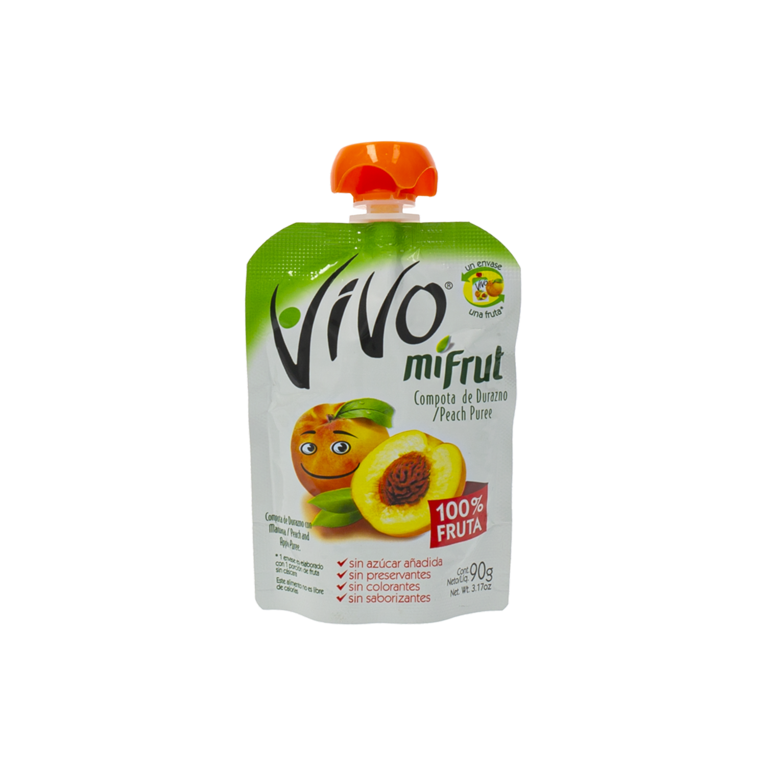 Compota Pure De Durazno VIVO 90 G