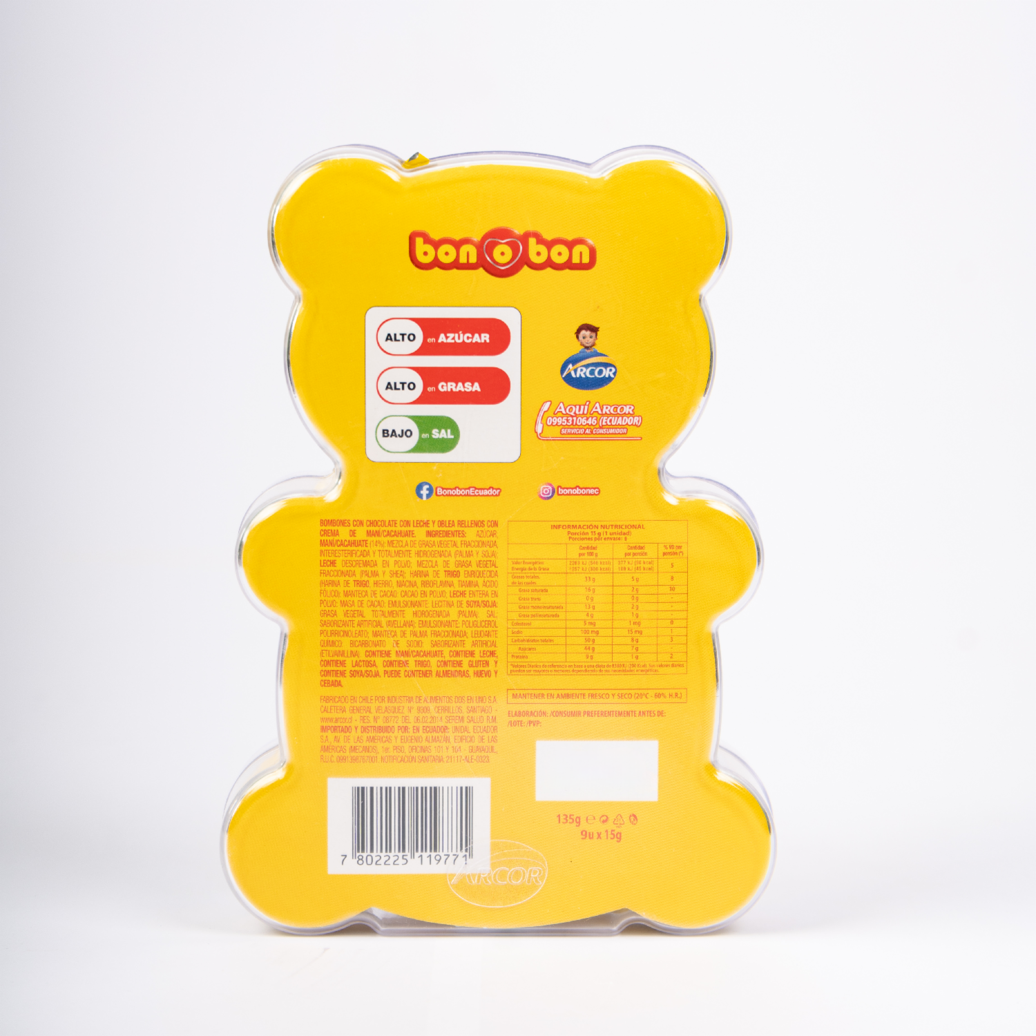 Chocolate Con Leche Osito BON O BON 135 G