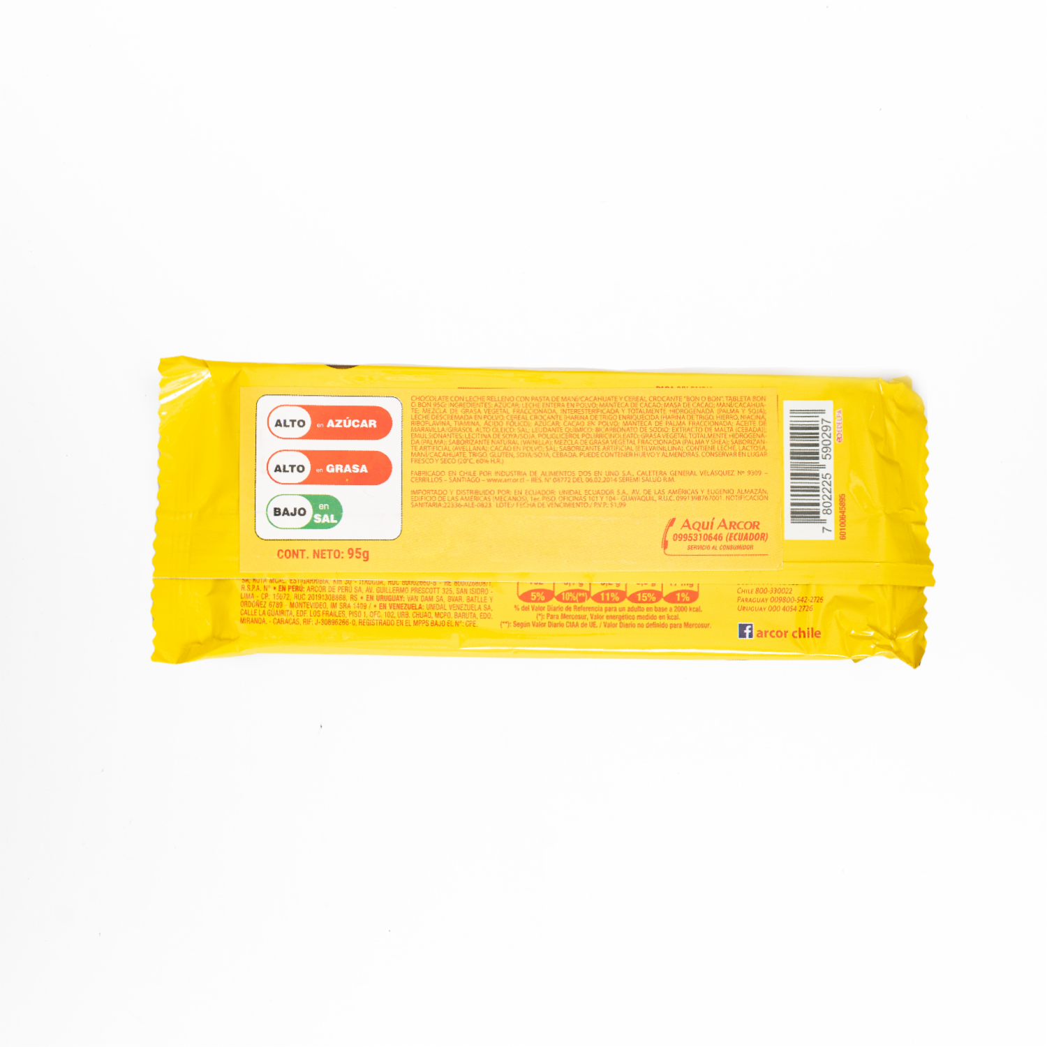 Chocolate En Tableta BON O BON 95 G