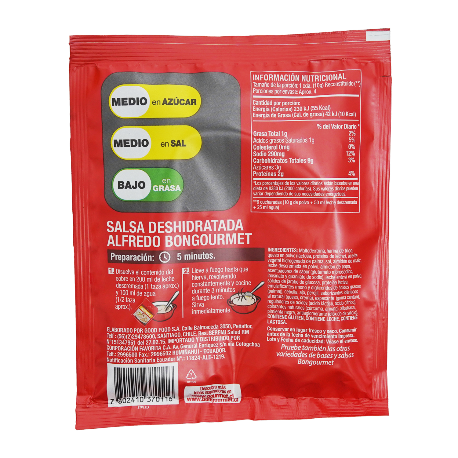 Salsa Alfredo BONGOURMET 41 G