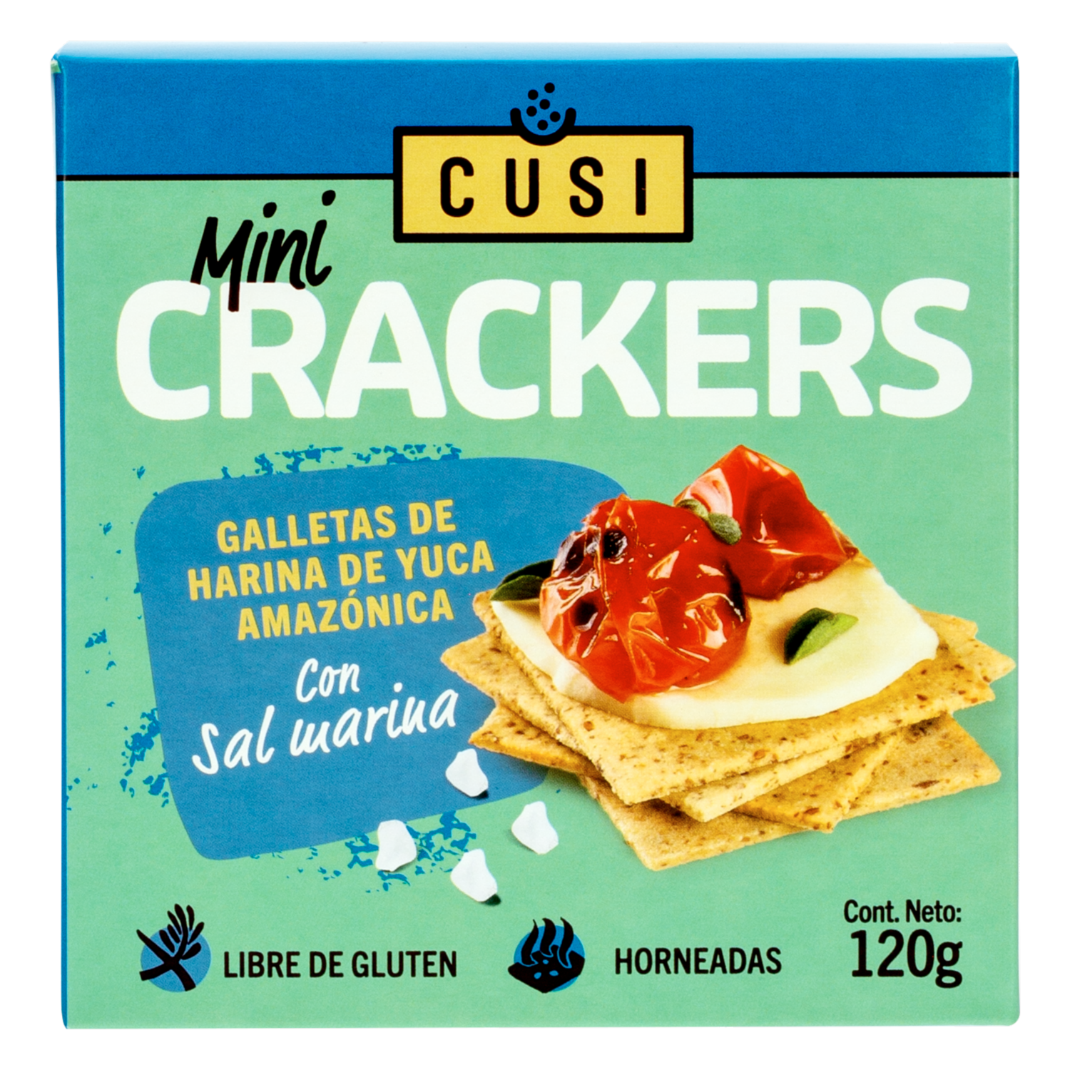 Galletas De Sal De Harina De Yuca Con Sal Marina CUSI 120 G