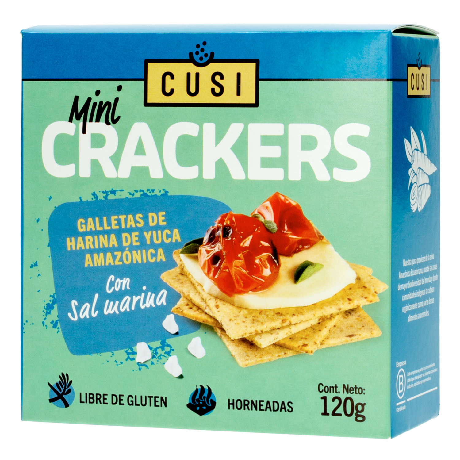 Galletas De Sal De Harina De Yuca Con Sal Marina CUSI 120 G