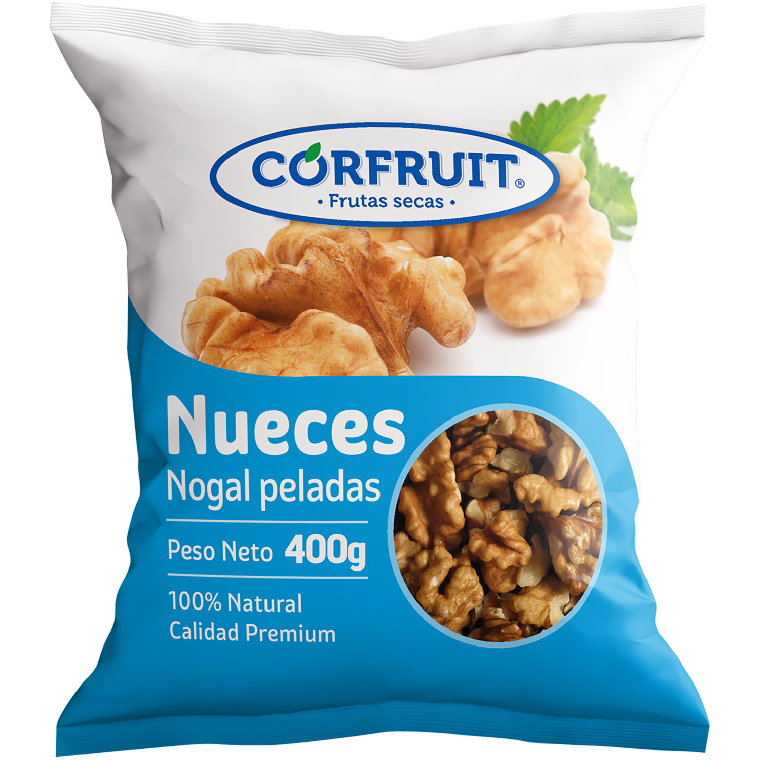 Nueces Nogal Peladas 100% Natural CORFRUIT 400 G