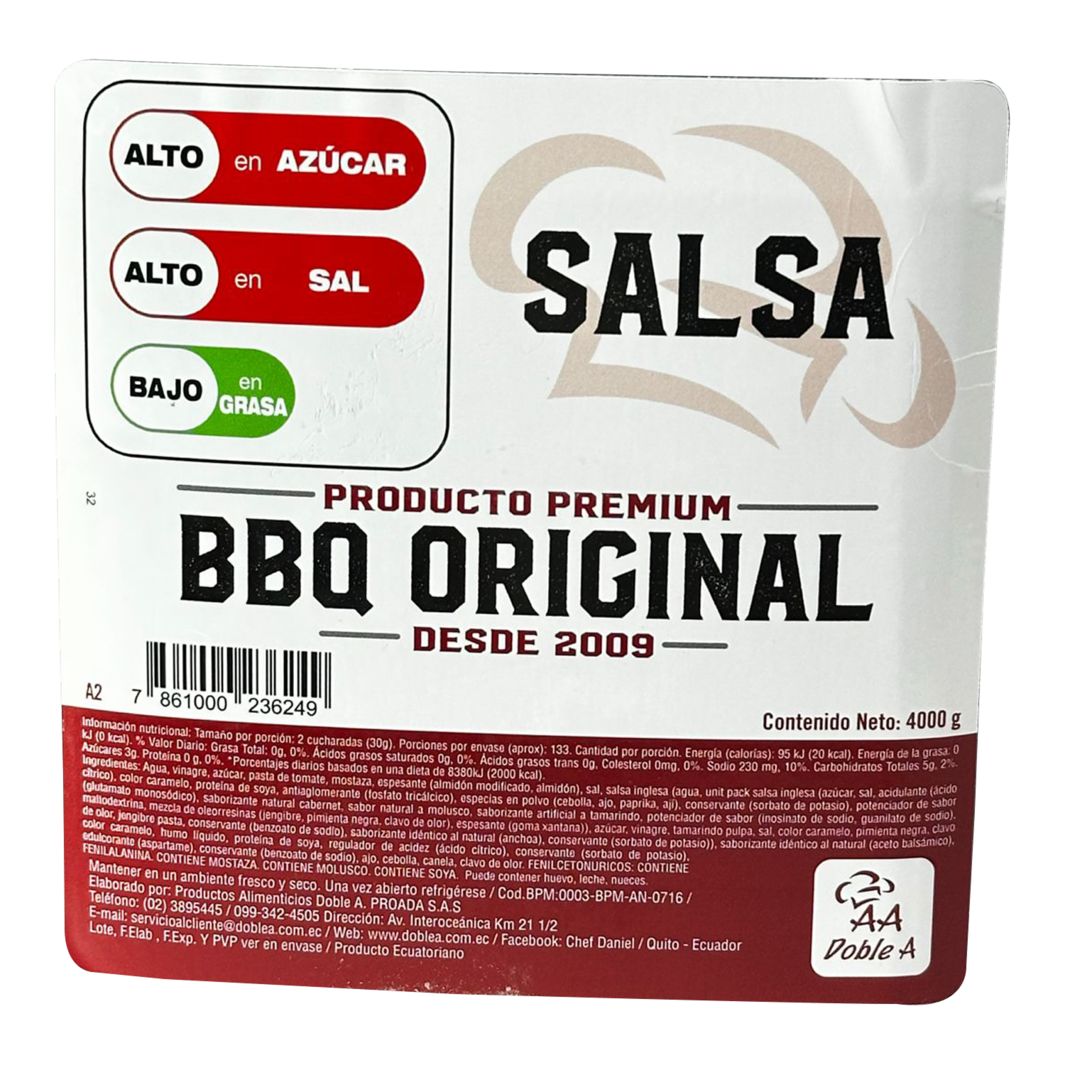 Salsa Bbq Clásica CHEF DANIEL 4000 G