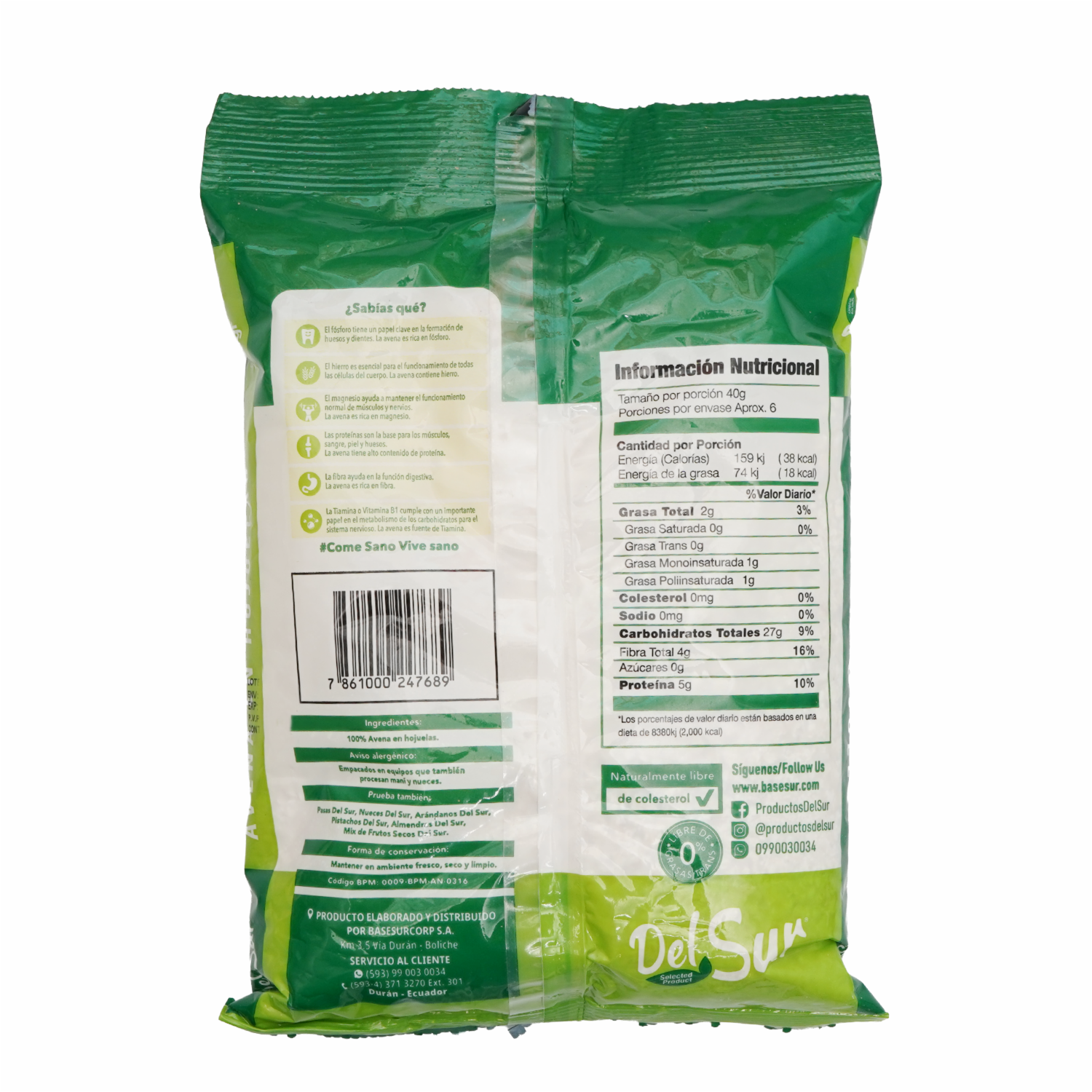 Avena En Hojuelas DEL SUR 250 G