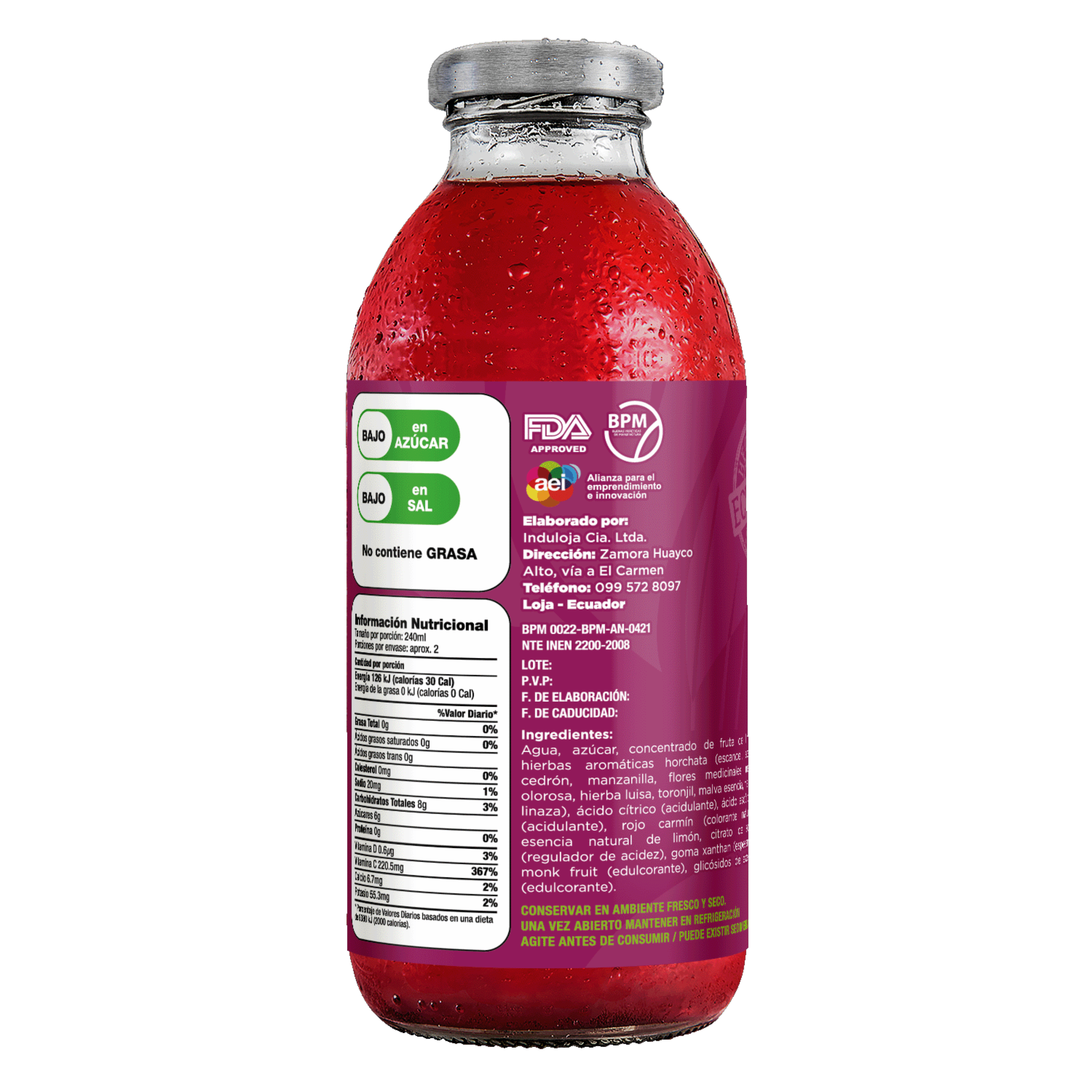 Té Frio Hierbas Aromáticas Sin Gluten FORESTEA 475 Ml