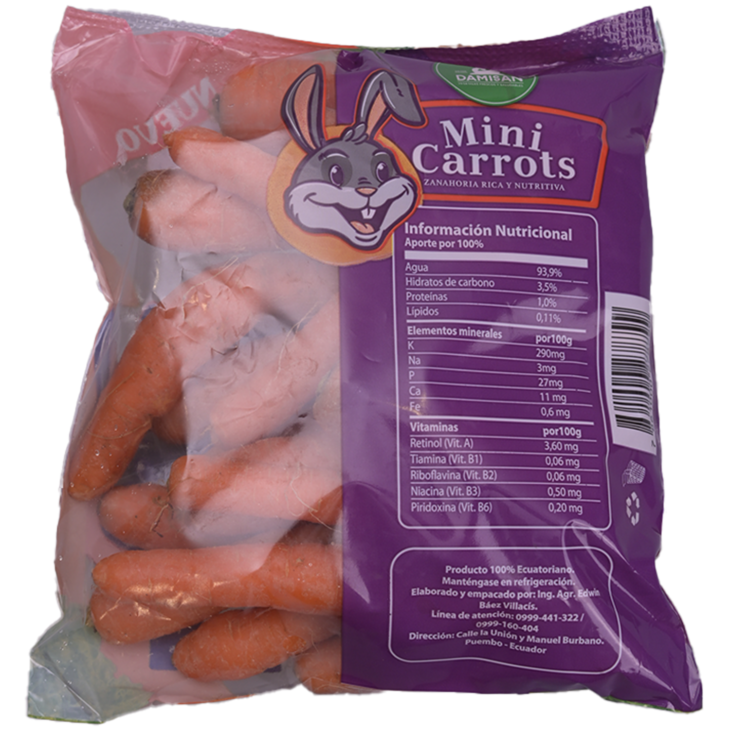 Mini Zanahoria Fresca DAMISAN 500 G