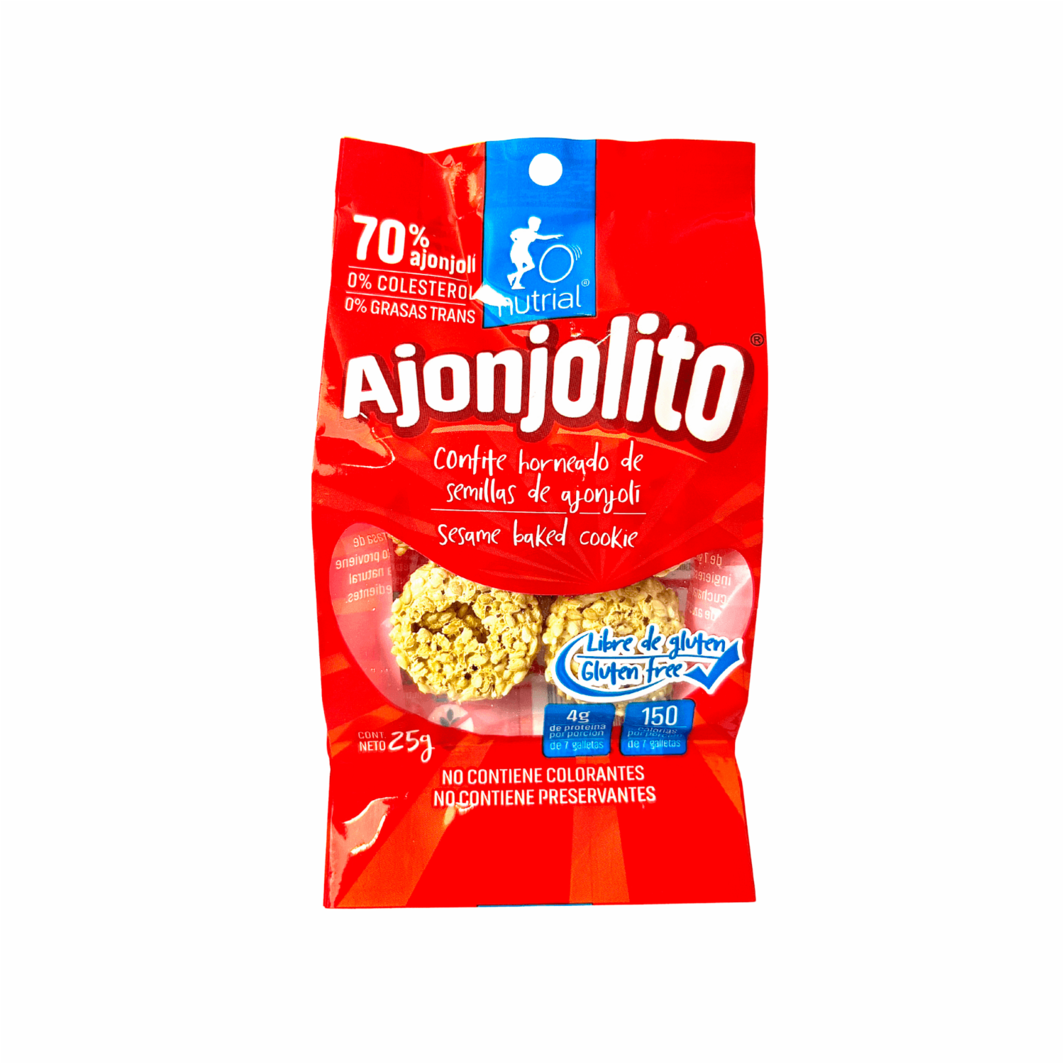 Confite Horneado De Semillas de Sésamo Sin Gluten AJONJOLITO 25 G