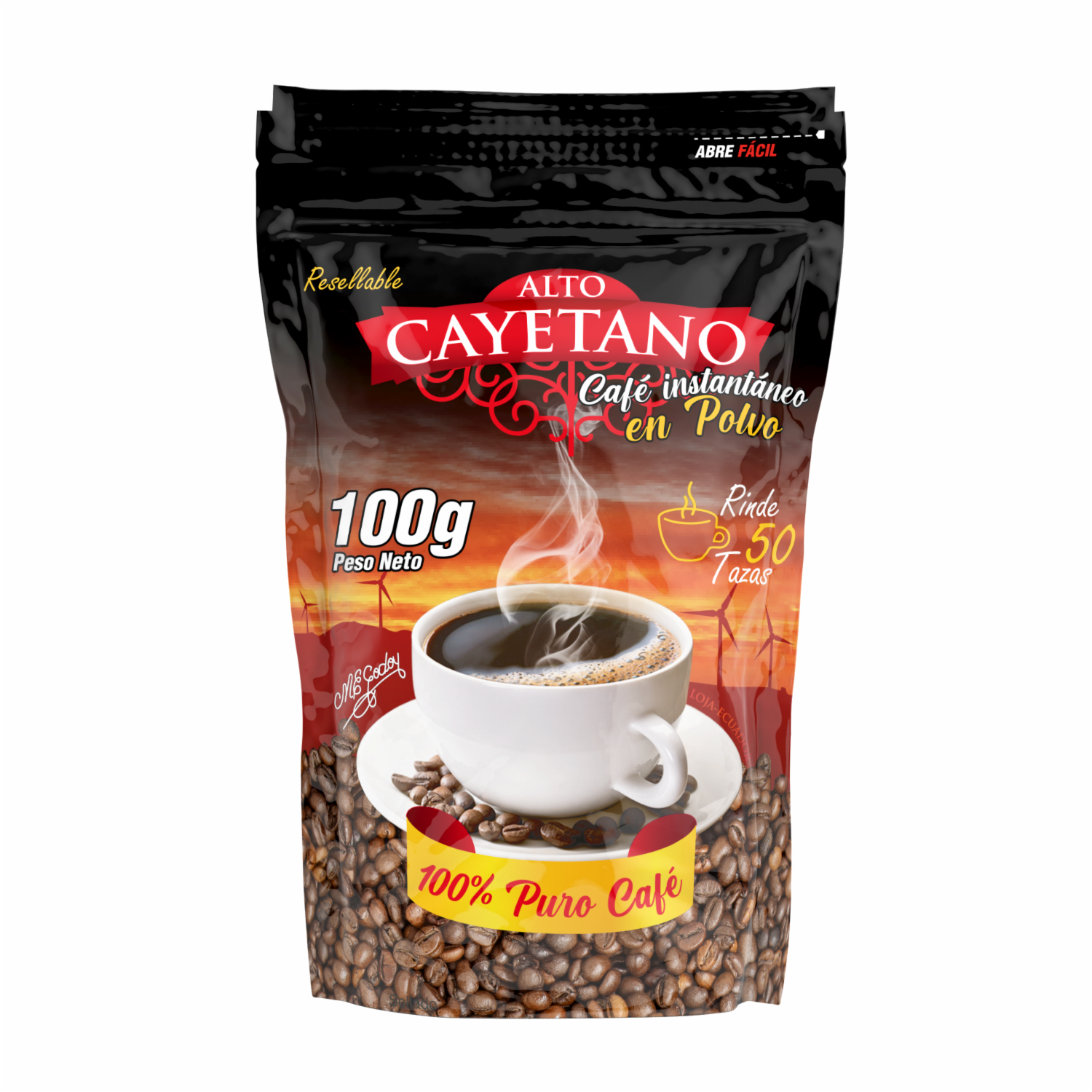 Café Instantáneo Soluble ALTO CAYETANO 100 G