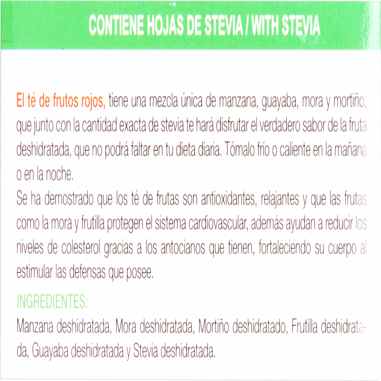 Infusión De Frutas De Frutos Rojos SYNAWA 50 G