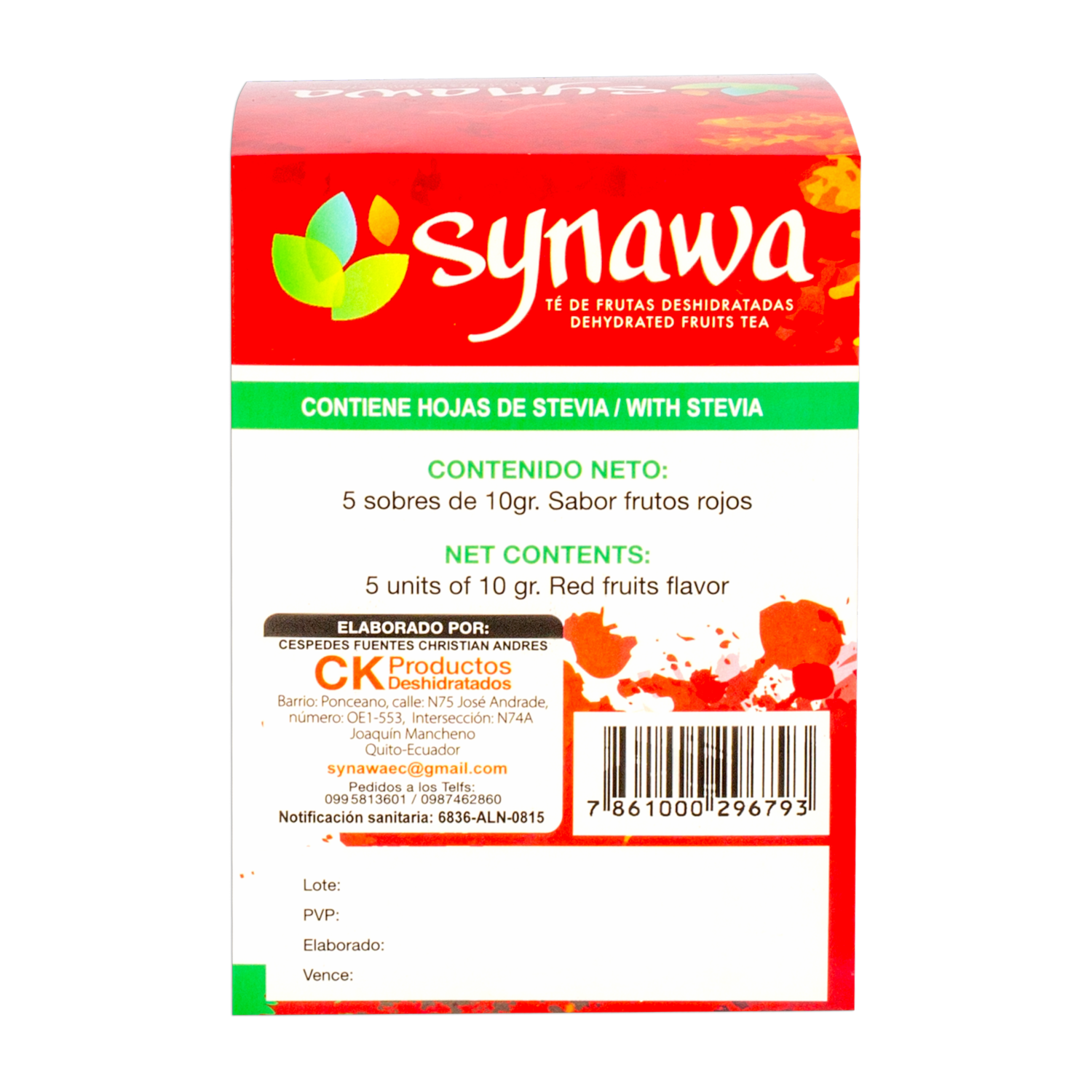 Infusión De Frutas De Frutos Rojos SYNAWA 50 G