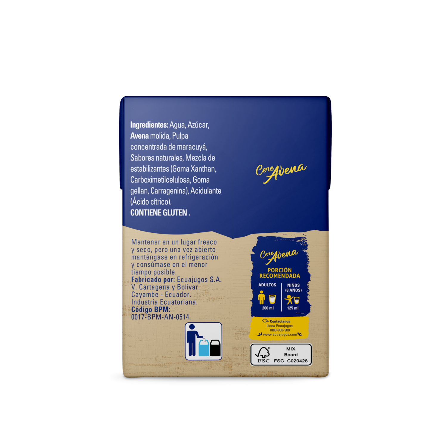 Bebida De Avena Uht Con Maracuyá CEREAVENA 200 Ml