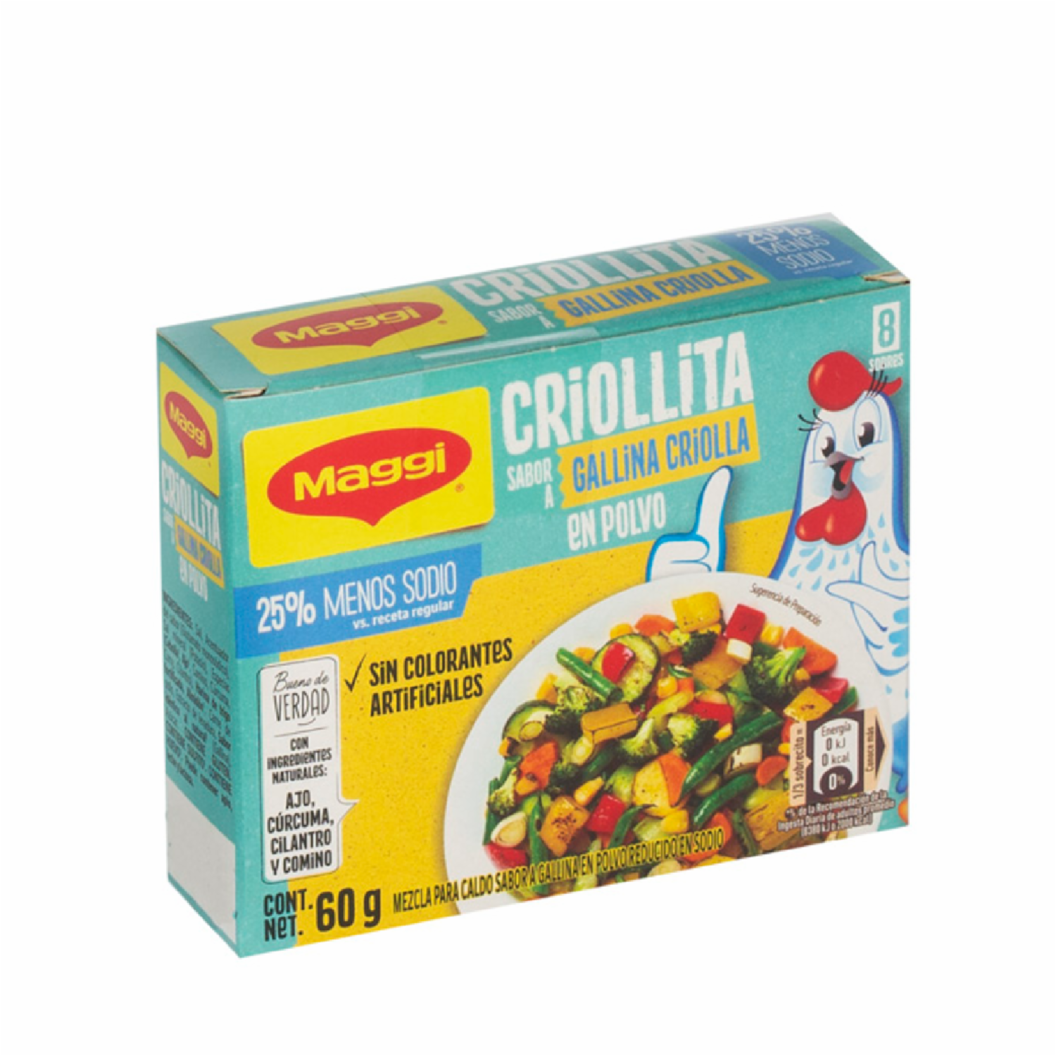 Caldo De Gallina En Polvo Bajo En Sodio CRIOLLITA 60 G