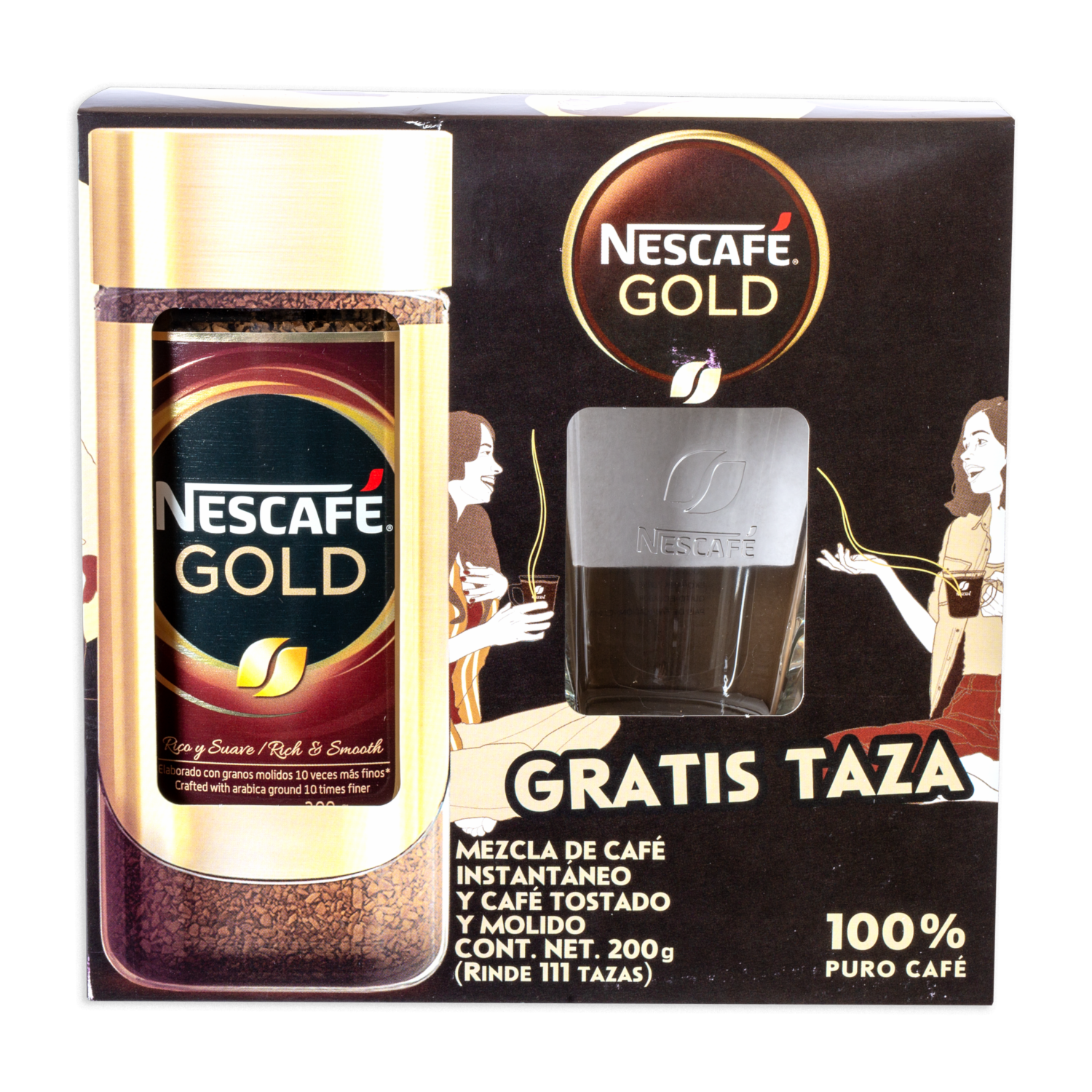 Café Instantáneo Gold 200Gr Con Una Taza Gratis NESCAFÉ 200 G