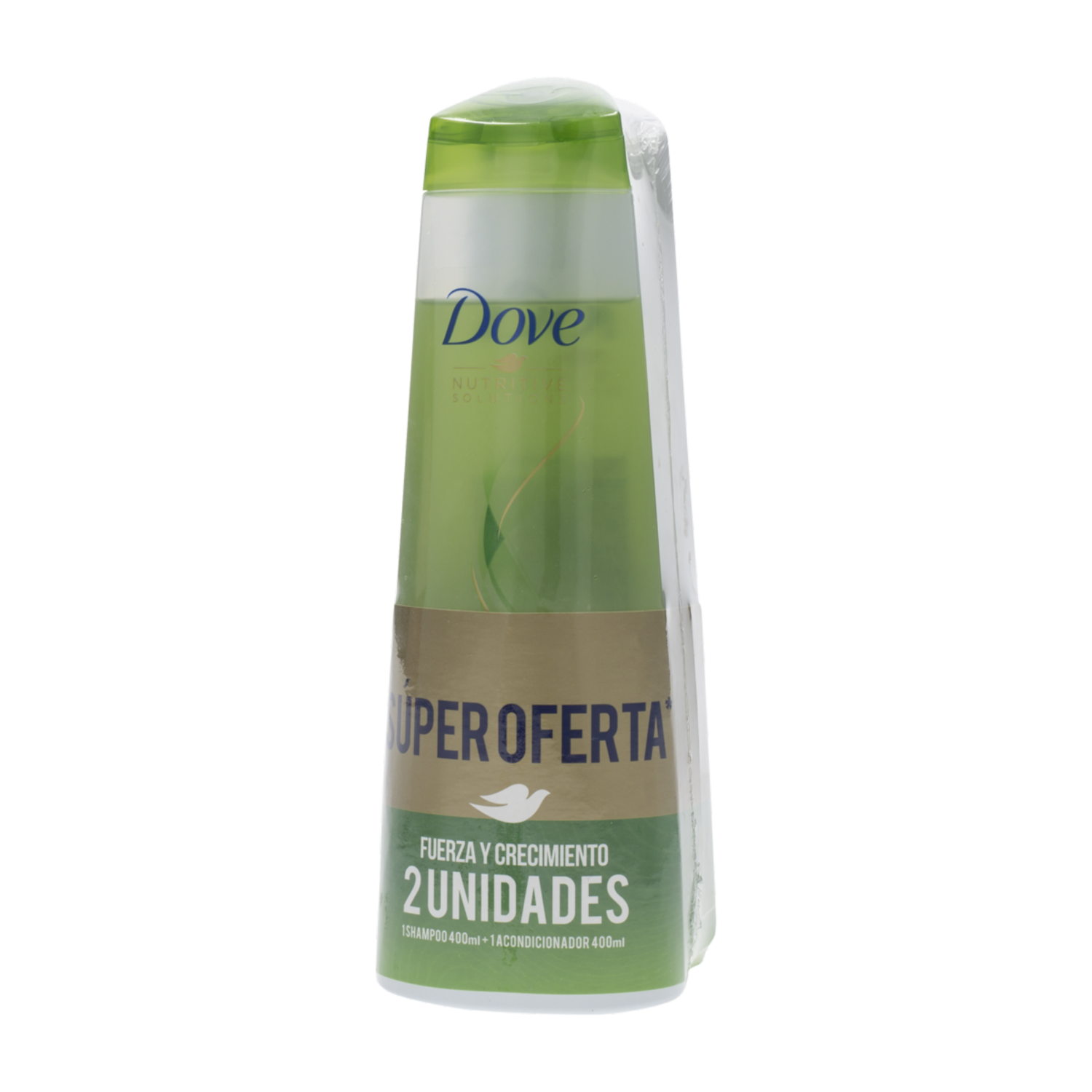 Shampoo Y Acondicionador Fuerza Y Crecimiento DOVE 2 X 400 Ml