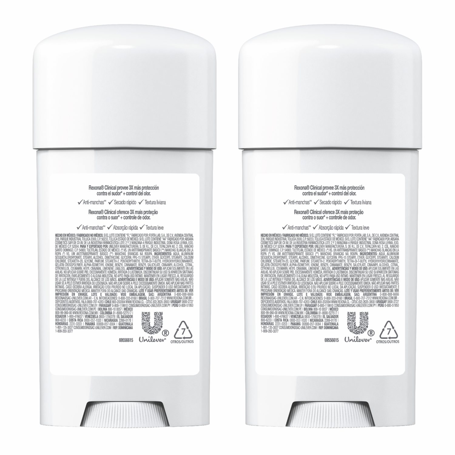 Desodorante En Crema Para Mujer Clínica Clásico REXONA 2 X 58 G