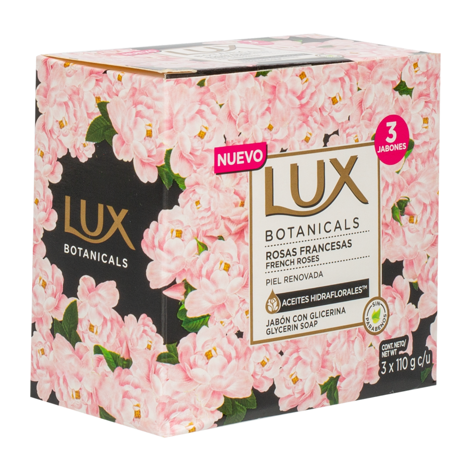 Jabón En Barra Fragancia A Rosas Francesas LUX 3 x 110G