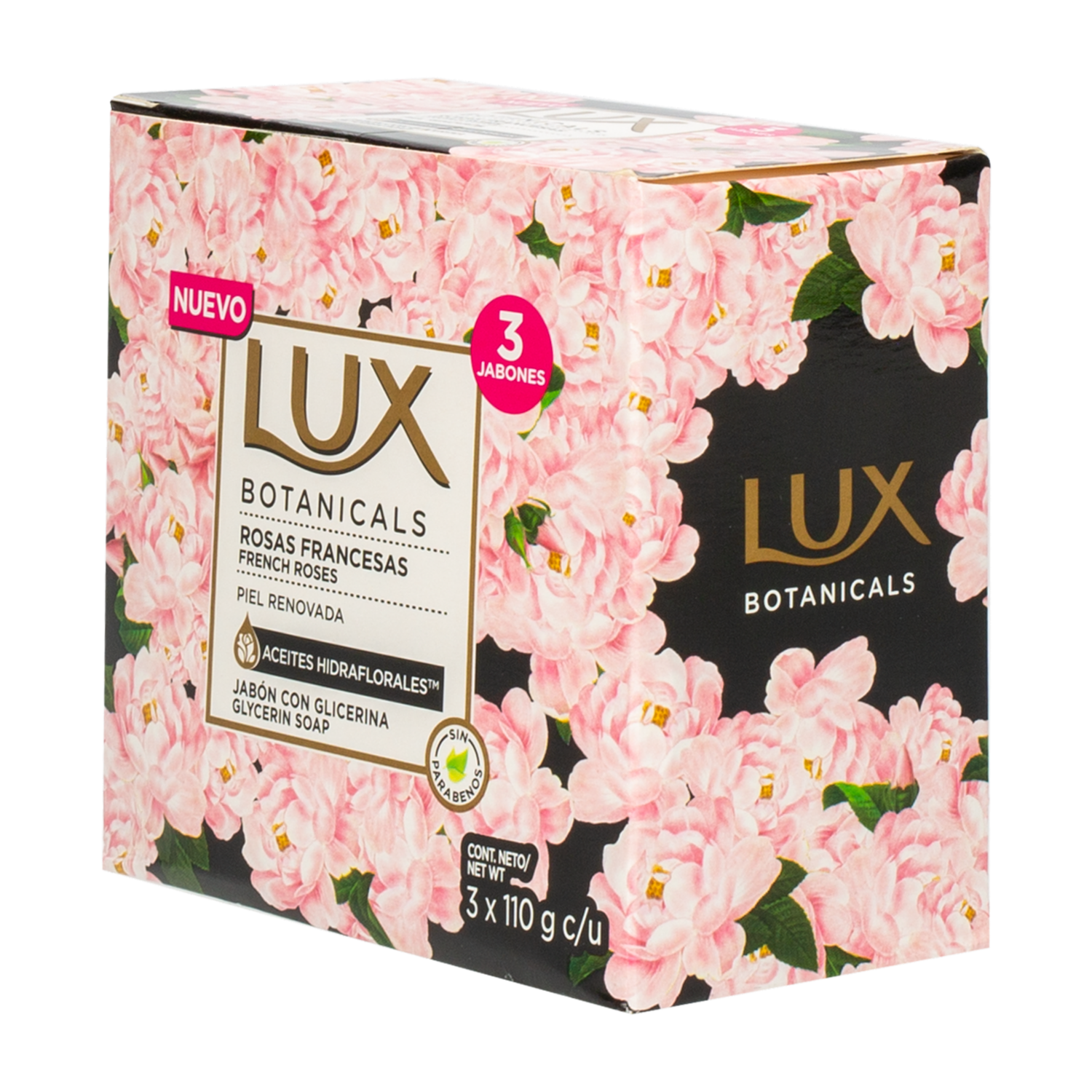 Jabón En Barra Fragancia A Rosas Francesas LUX 3 x 110G