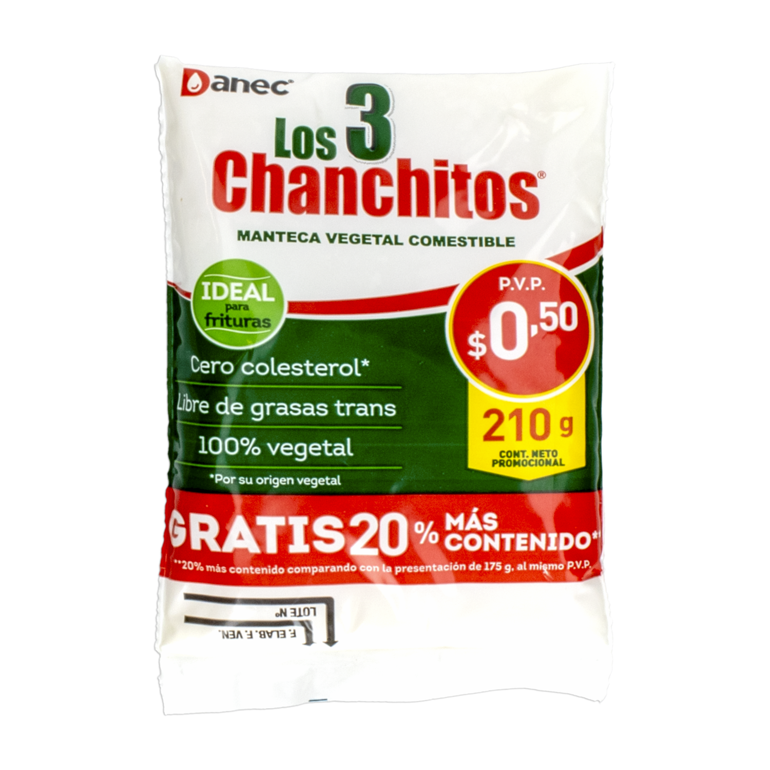 Manteca Vegetal Comestible PALMA DE ORO 210 G