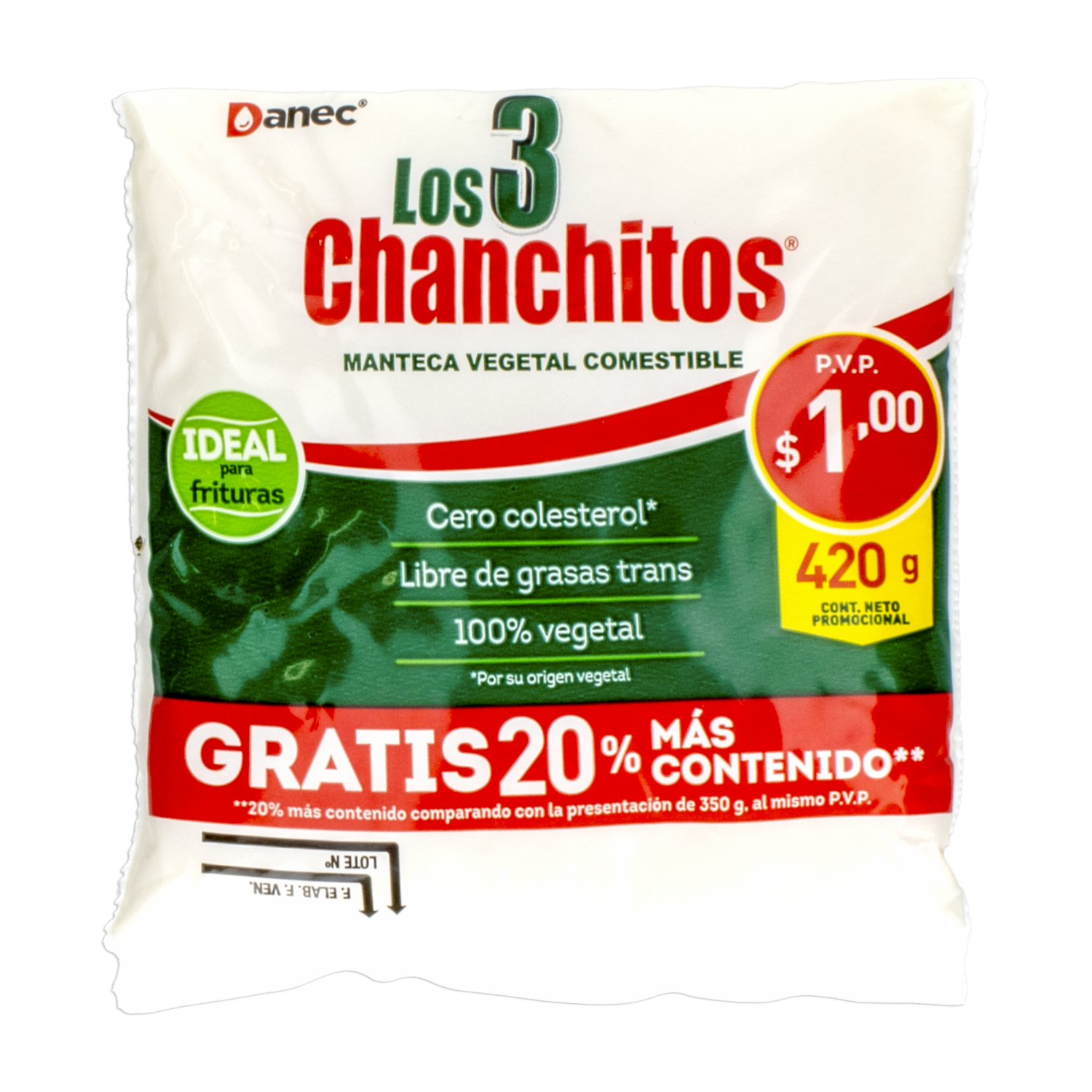 Manteca Vegetal Comestible PALMA DE ORO 420 G