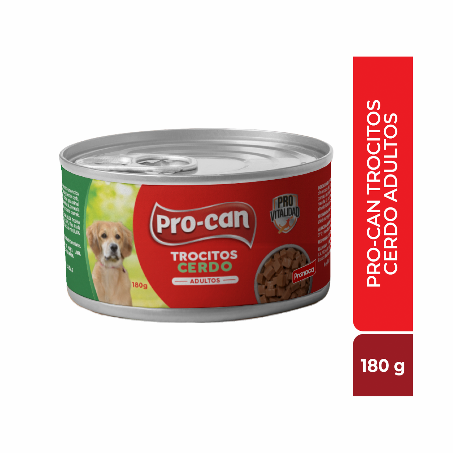 Alimento Húmedo Para Perros Adultos Trocitos Cerdo PRO-CAN 180 G