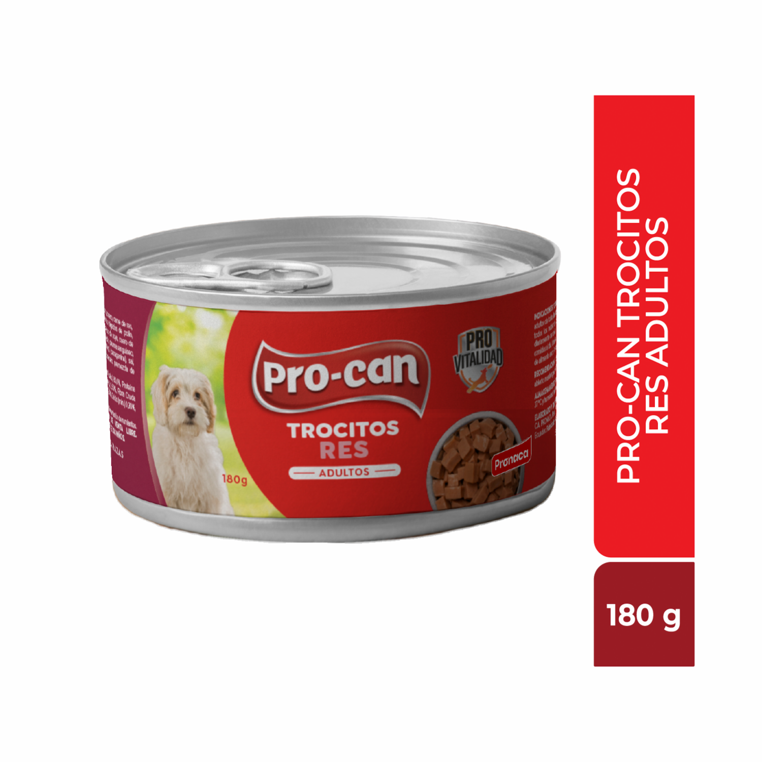Alimento Húmedo Para Perros Adultos Trocitos Res PRO-CAN 180 G