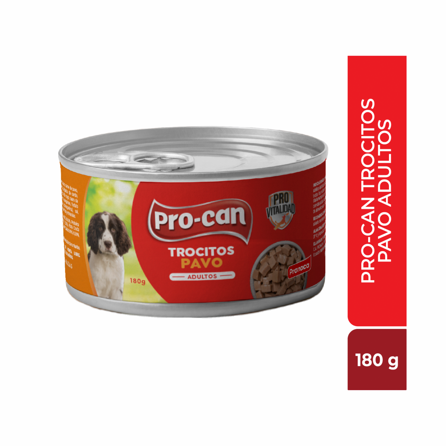 Alimento Húmedo Para Perros Adultos Trocitos Pavo PRO-CAN 180 G