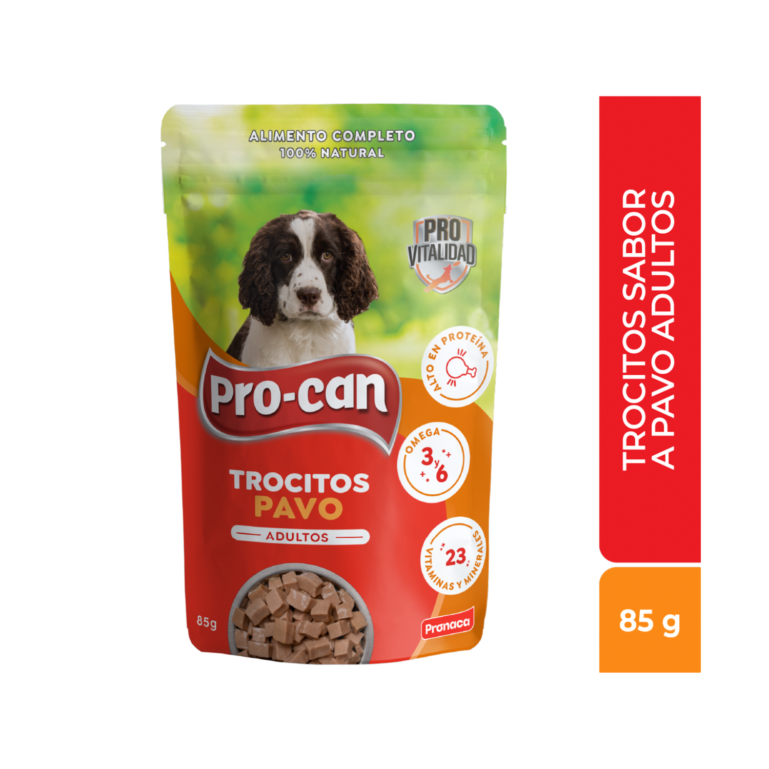 Alimento Húmedo Para Perros Adultos Trocitos De Pavo PRO-CAN 85 G