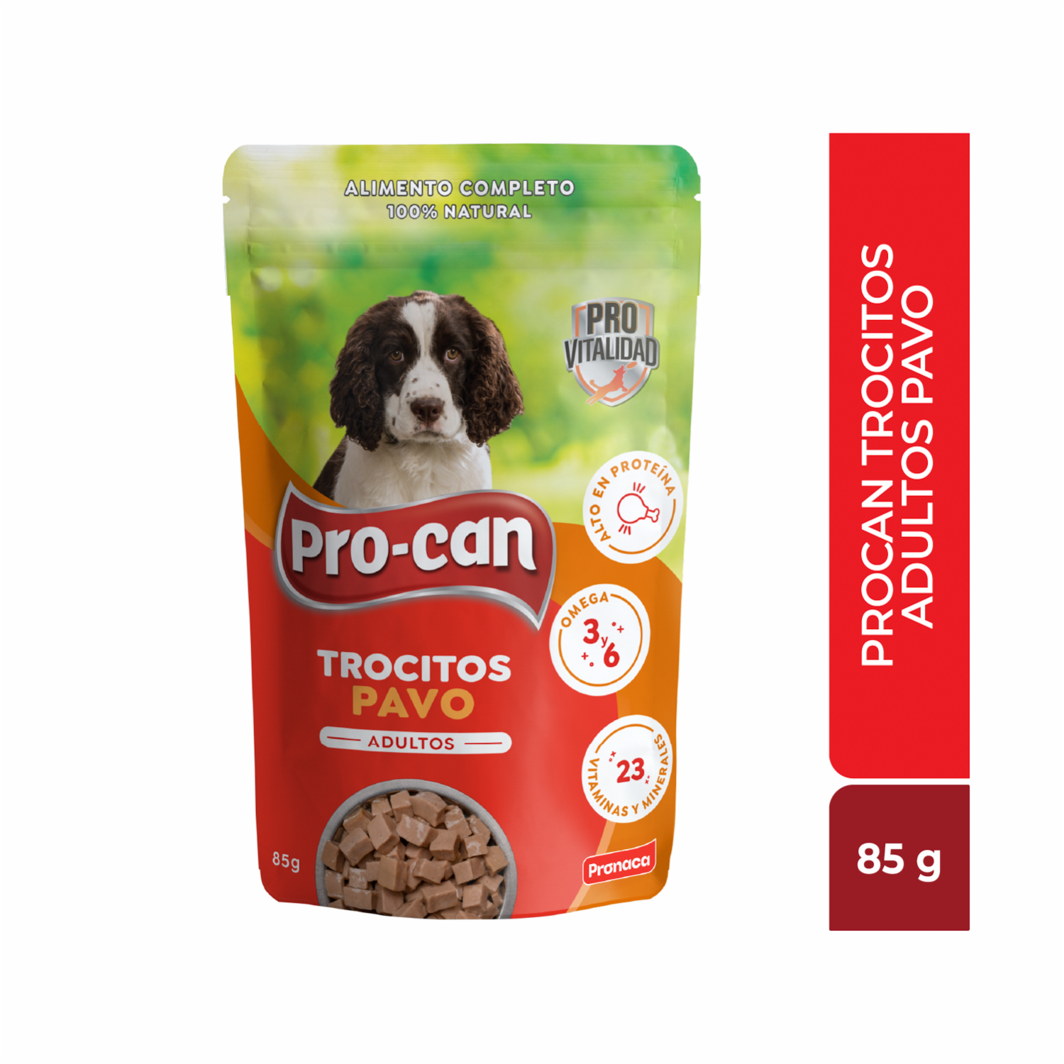 Alimento Húmedo Para Perros Adultos Trocitos De Pavo PRO-CAN 85 G