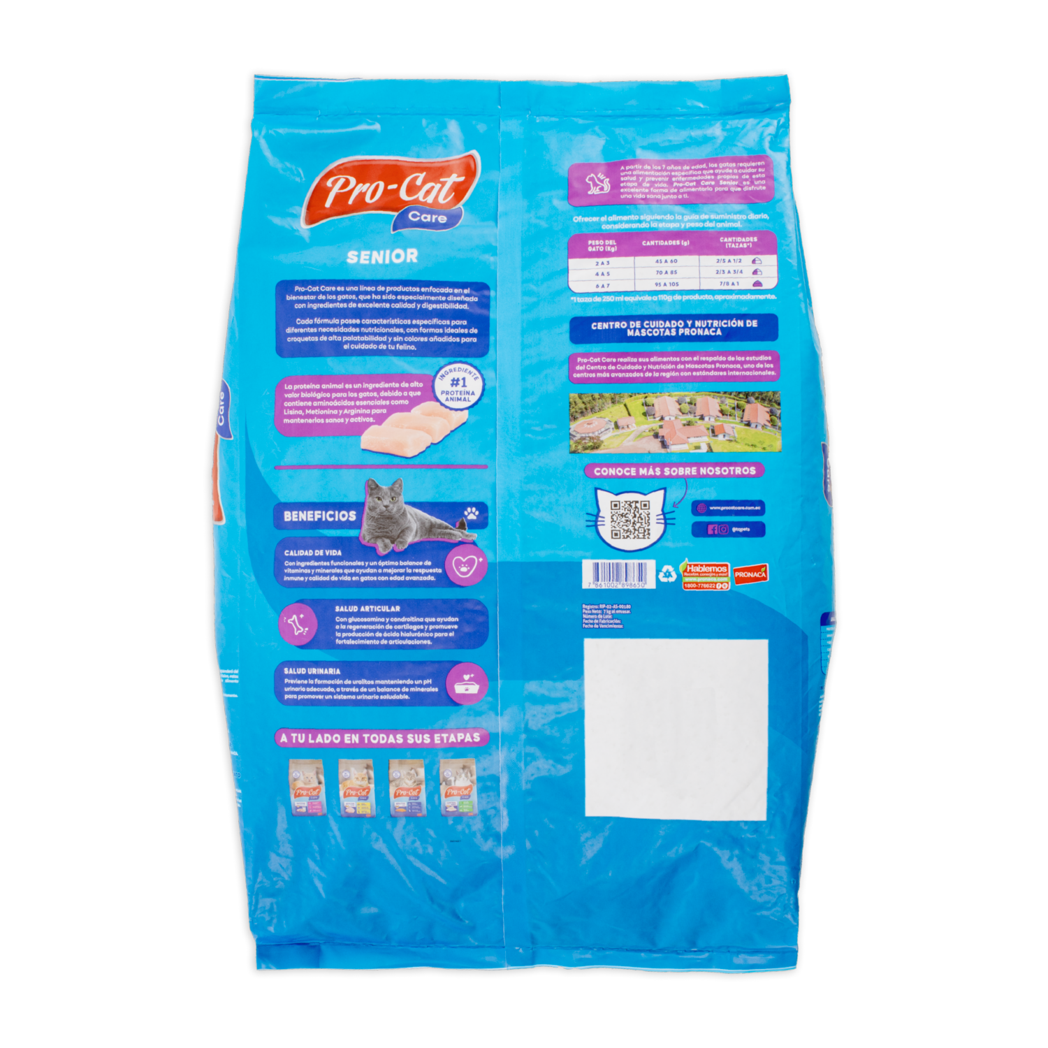 Alimento Para Gatos Senior PRO-CAT CARE 7 Kg