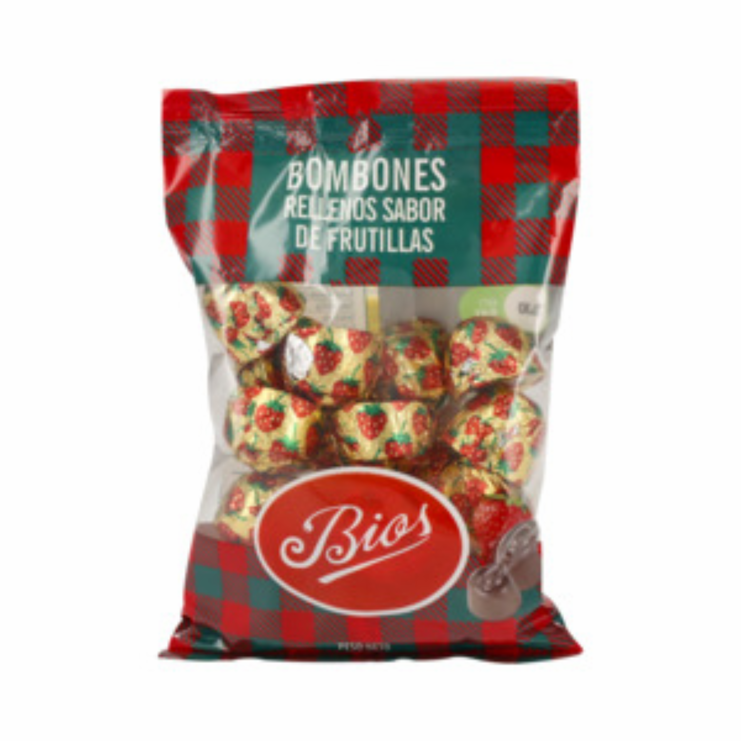 Bombones De Chocolate Rellenos De Frutilla BIOS Funda