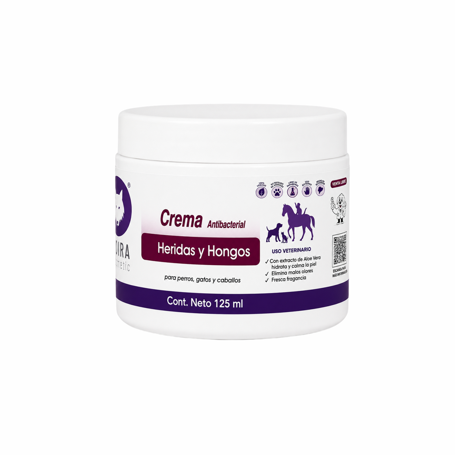 Crema Para Mascotas Antibacterial Y Antihongos Para Heridas KOIRA COSMETICS 125 Ml