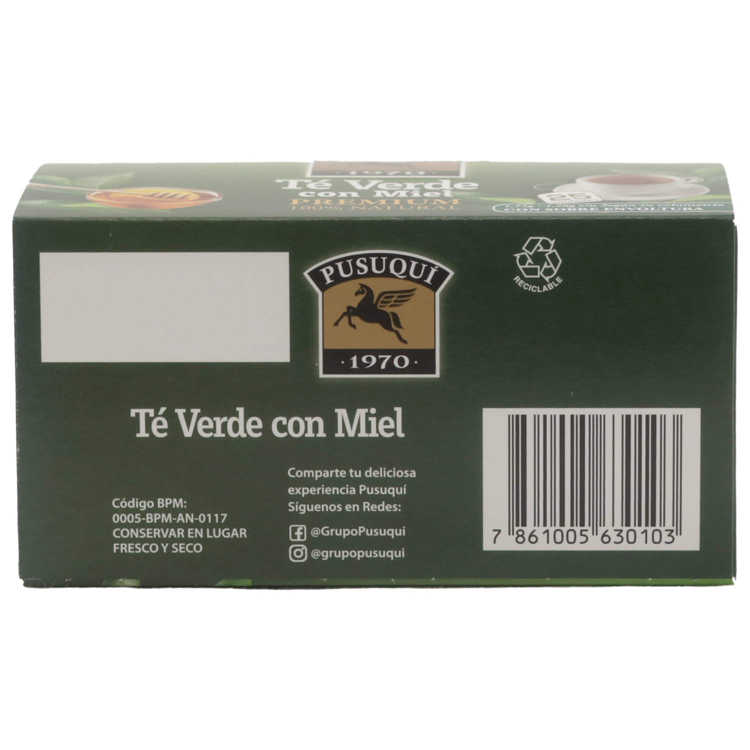 Té Verde Con Miel PUSUQUI 25 X 1.28 G