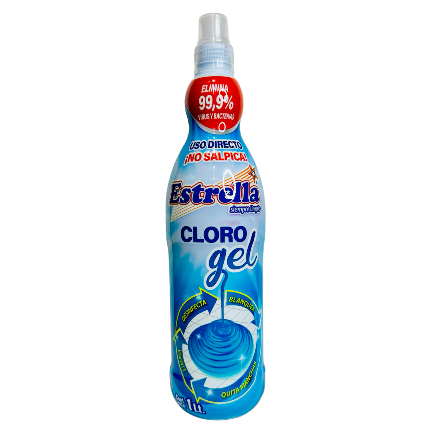 Cloro En Gel Uso Directo No Salpica ESTRELLA 1 Lt