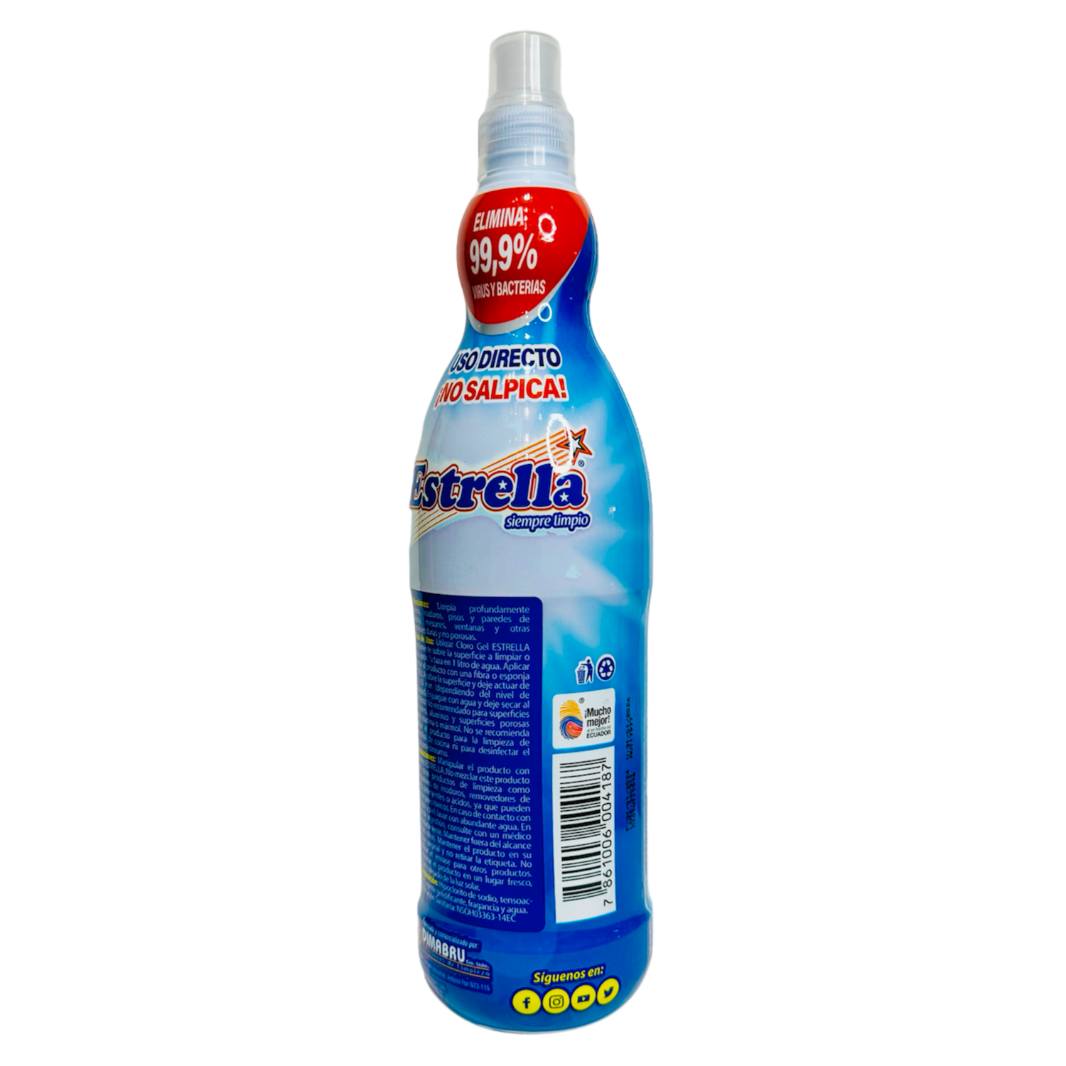 Cloro En Gel Uso Directo No Salpica ESTRELLA 1 Lt