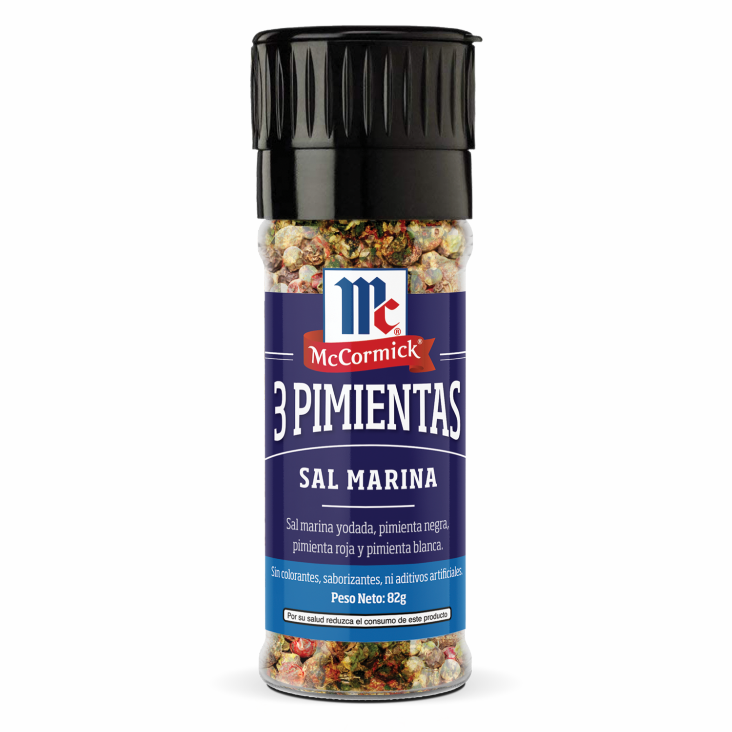 Sal Marina Tres Pimientas Molinillo MCCORMICK 82 G