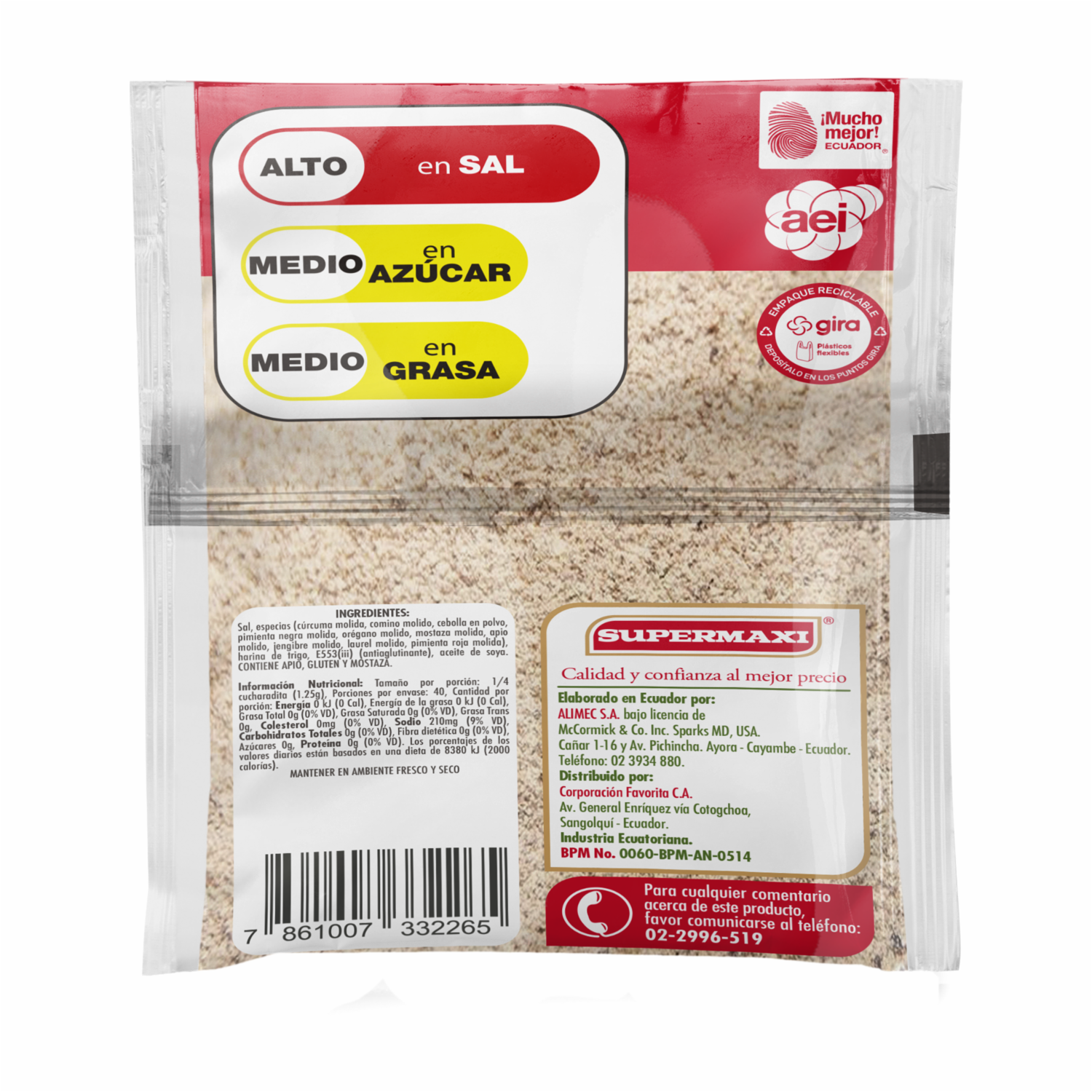 Sazonador Aliño SUPERMAXI 50 G