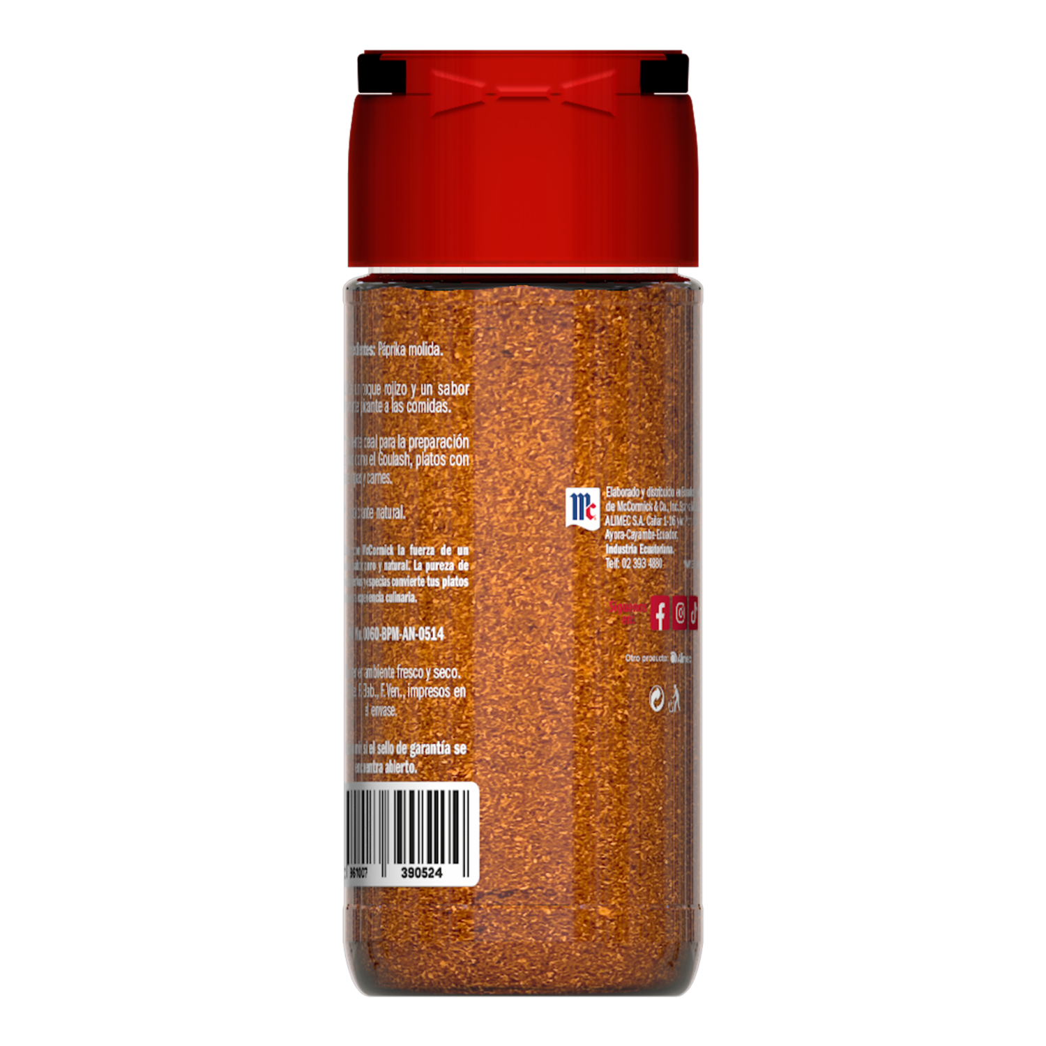 Paprika Húngara En Polvo MCCORMICK 55 G
