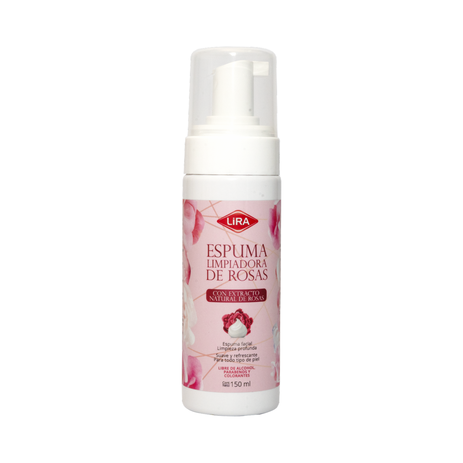 Limpiador Facial En Espuma Con Agua De Rosas LIRA 150 G