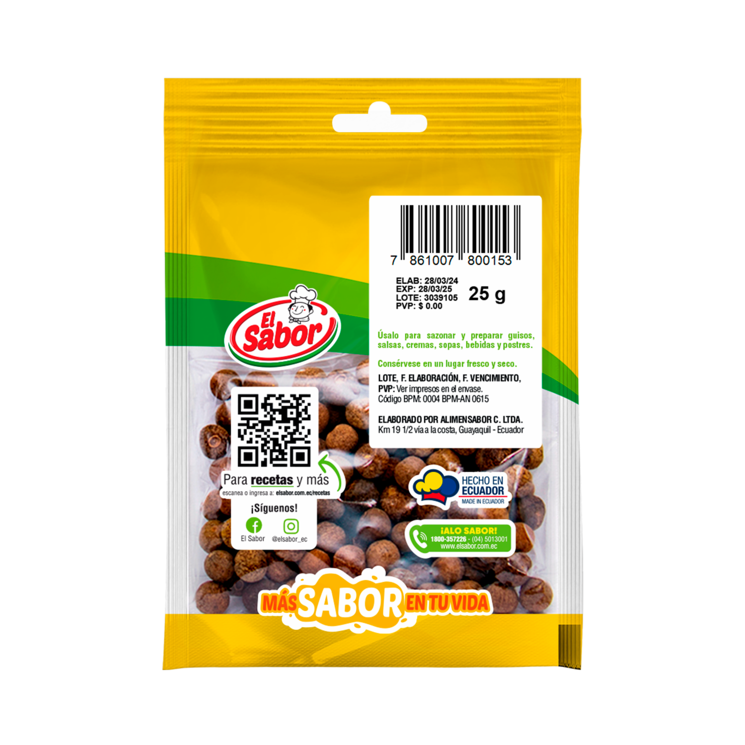 Pimienta Dulce EL SABOR 25 G