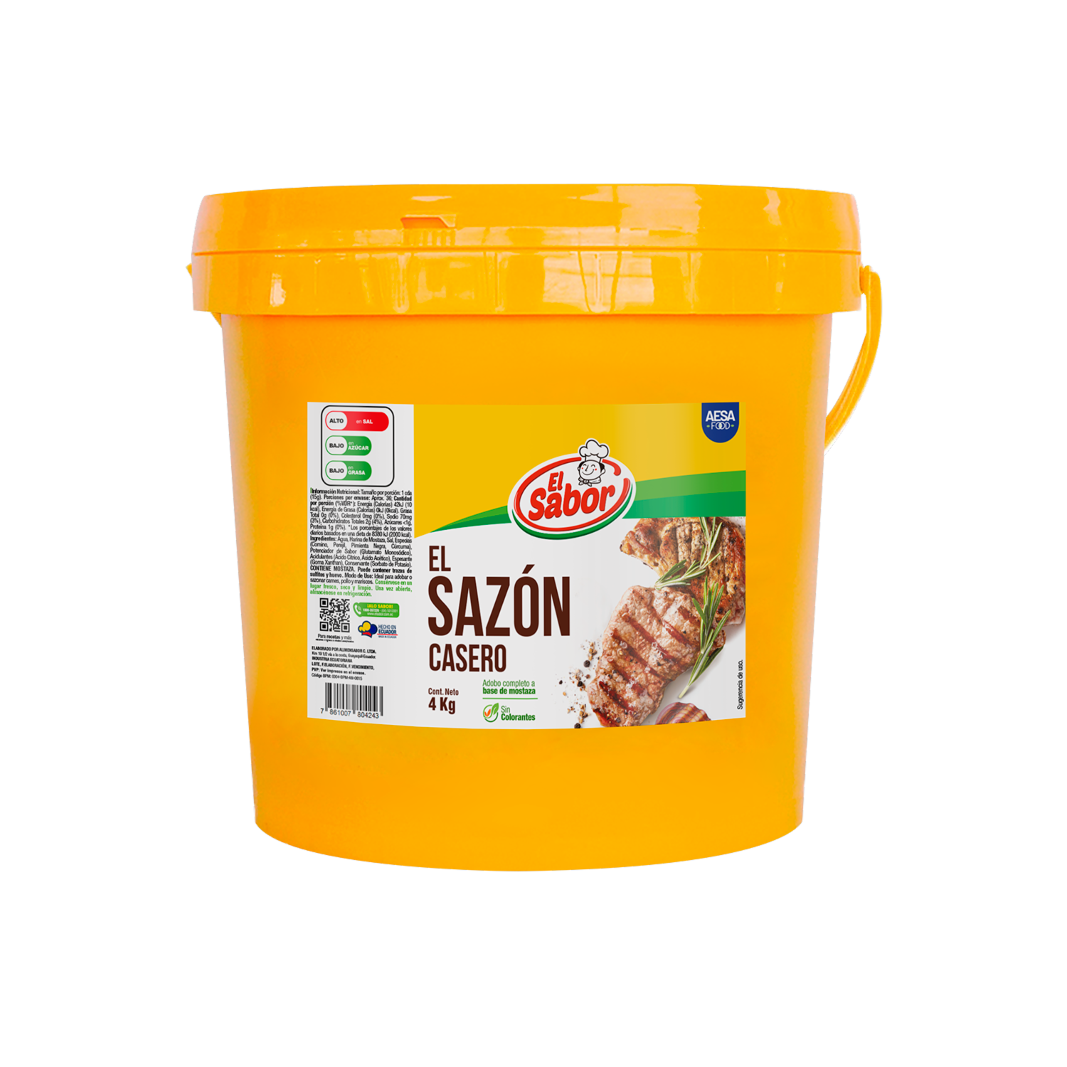 Sazonador En Pasta EL SABOR 4000 G