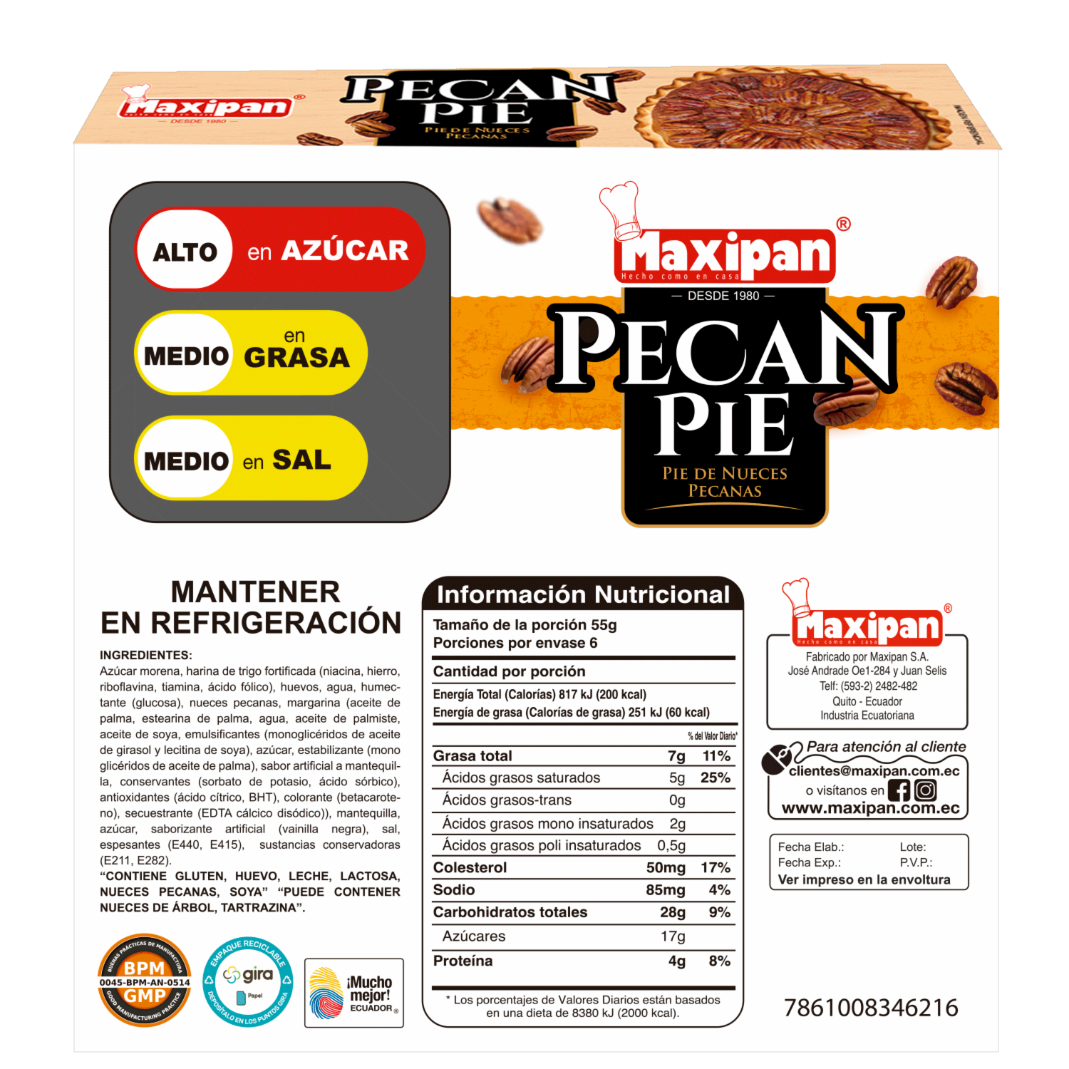 Pie De Nueces Postre MAXIPAN 350 g