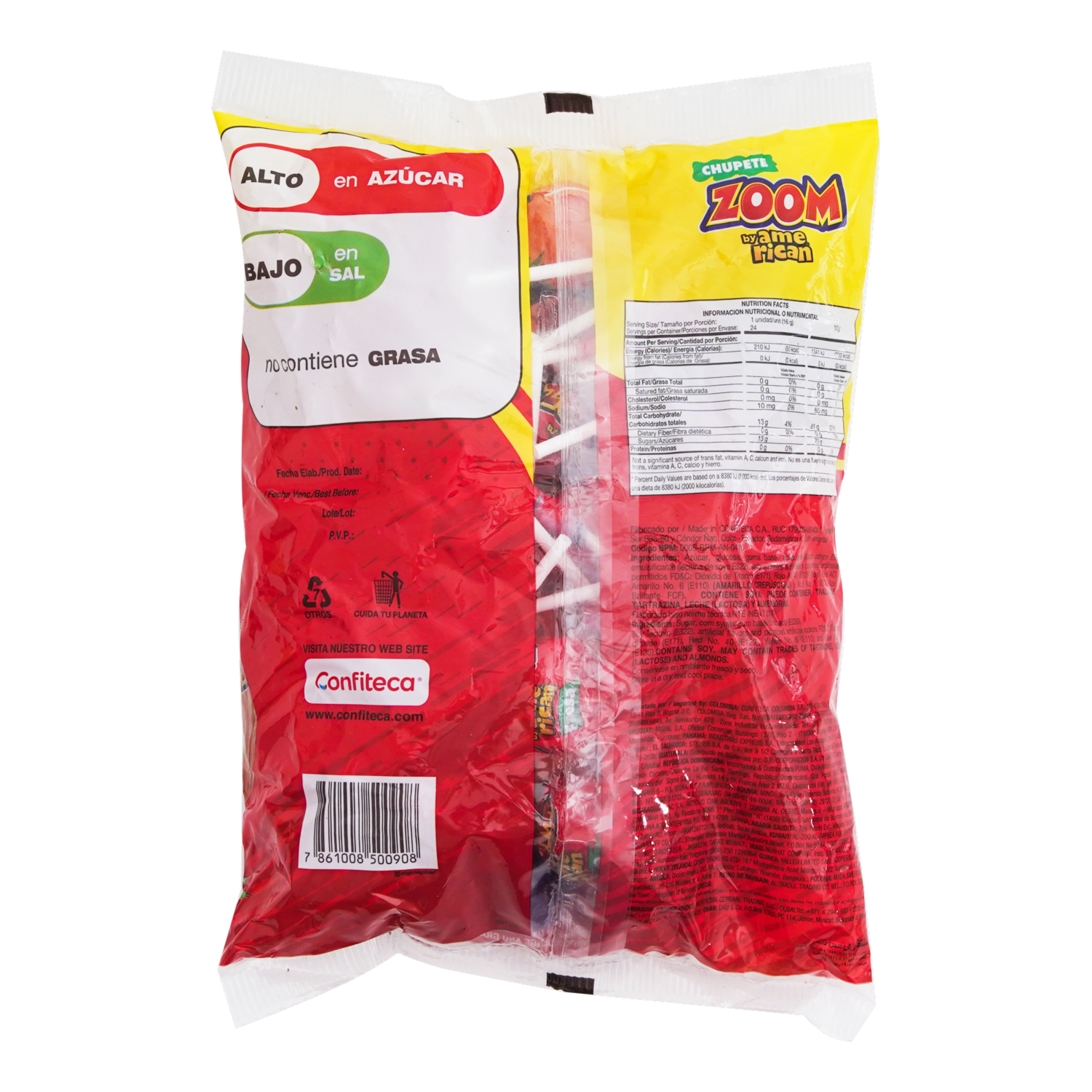 Chupete De Sabores ZOOM 384 G