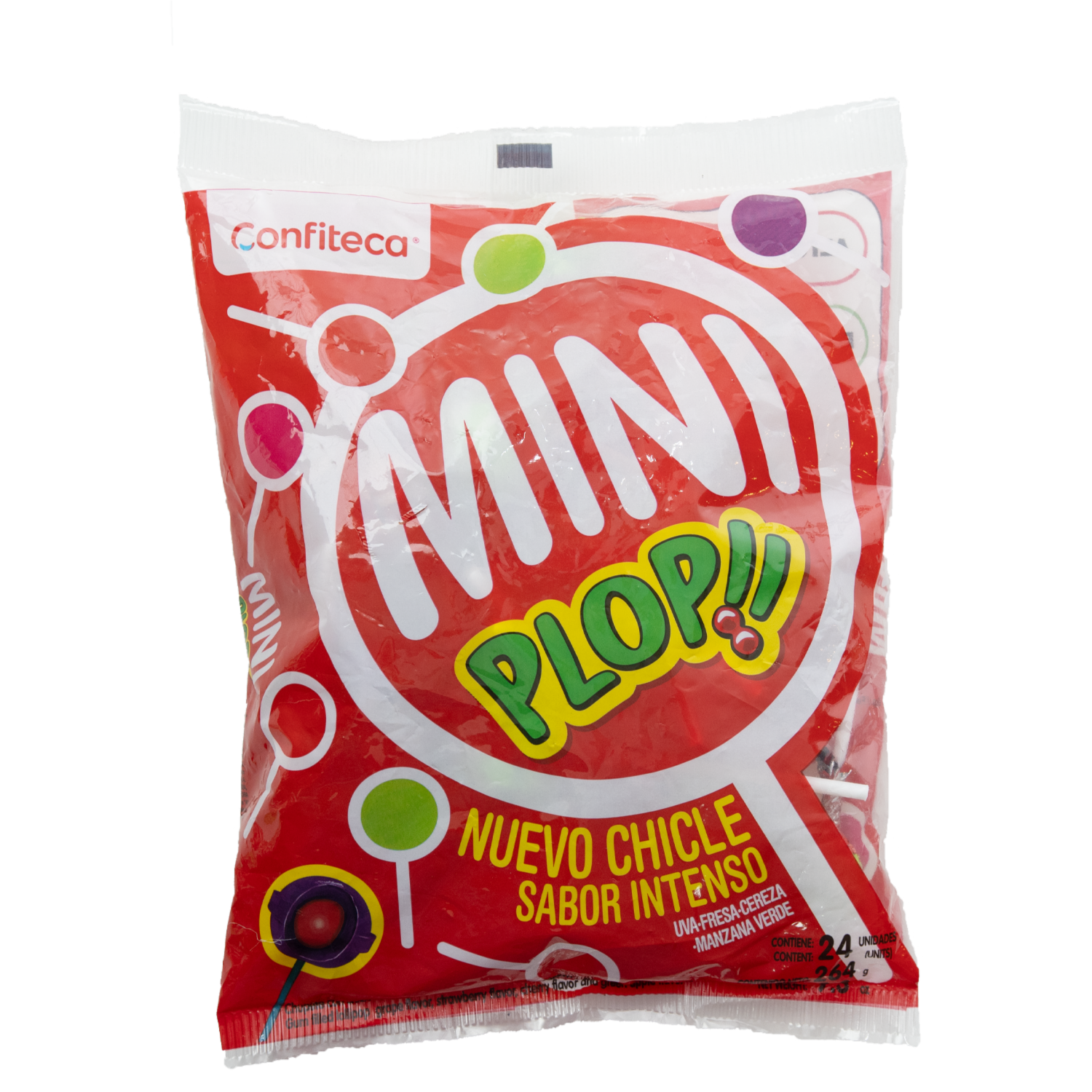 Chupetes Mini Sabores Surtidos PLOP 264 G